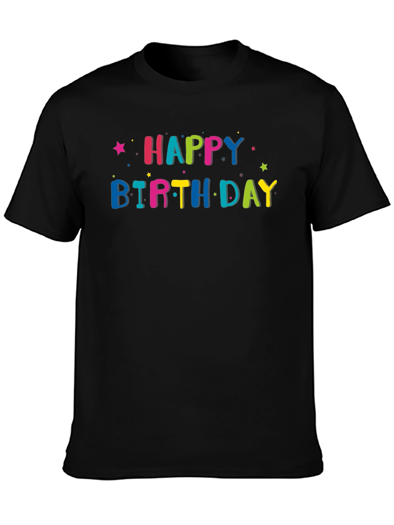 Happy Birthday Graphic Tee - Black - 3