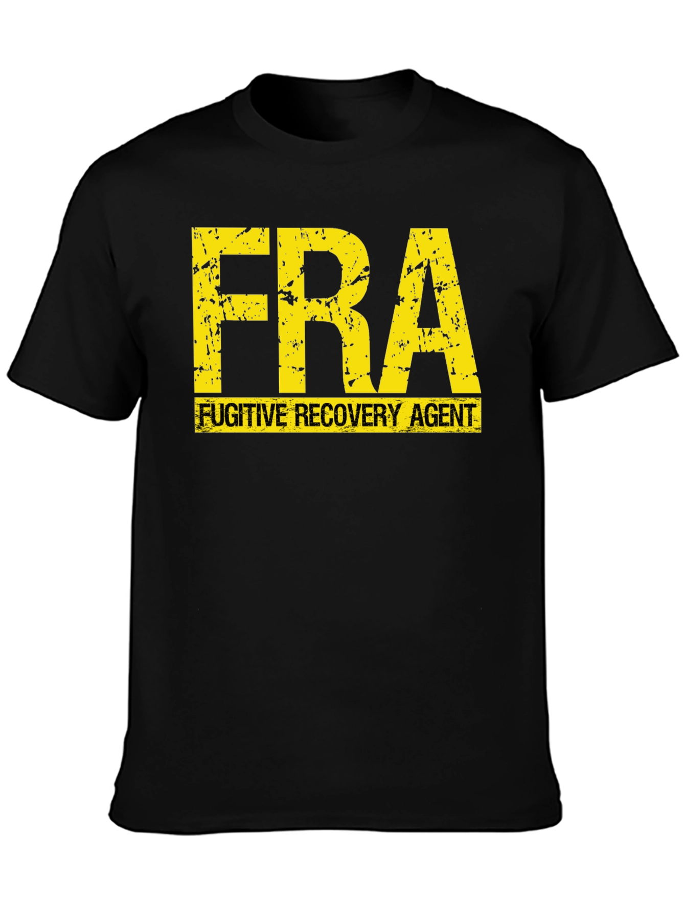 Black Fugitive Recovery Agent Graphic Tee view 3