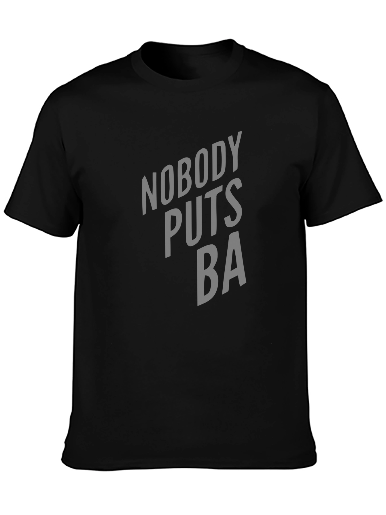 Black Nobody Puts BA T-Shirt - Classic Movie Tee view 3