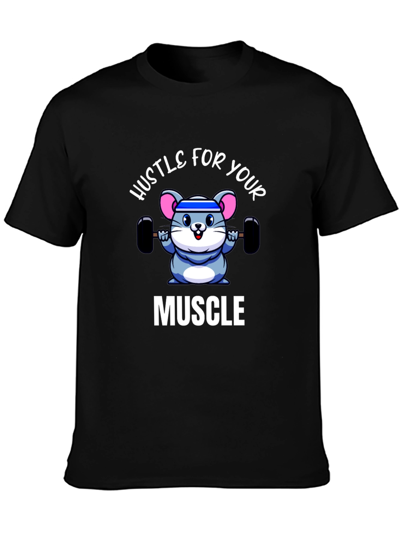 Black Hustle for Your Muscle T-Shirt view 3