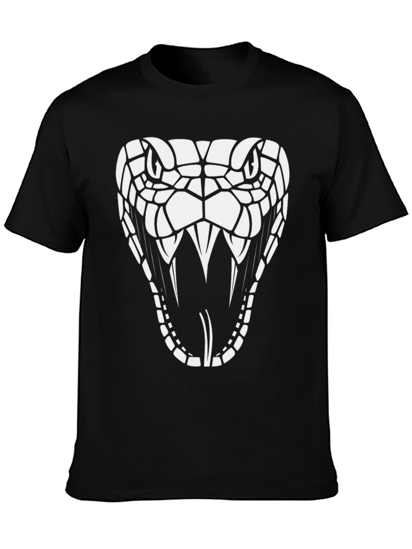 Black Snake T-Shirt - Black Viper Design view 3