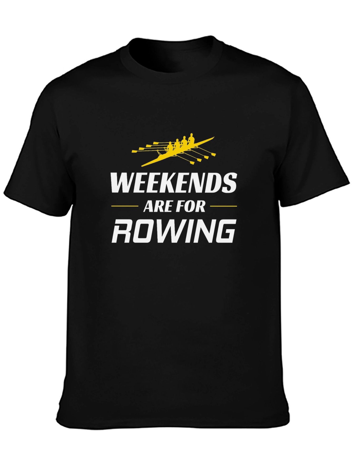 Black Weekends are for Rowing T-Shirt view 3