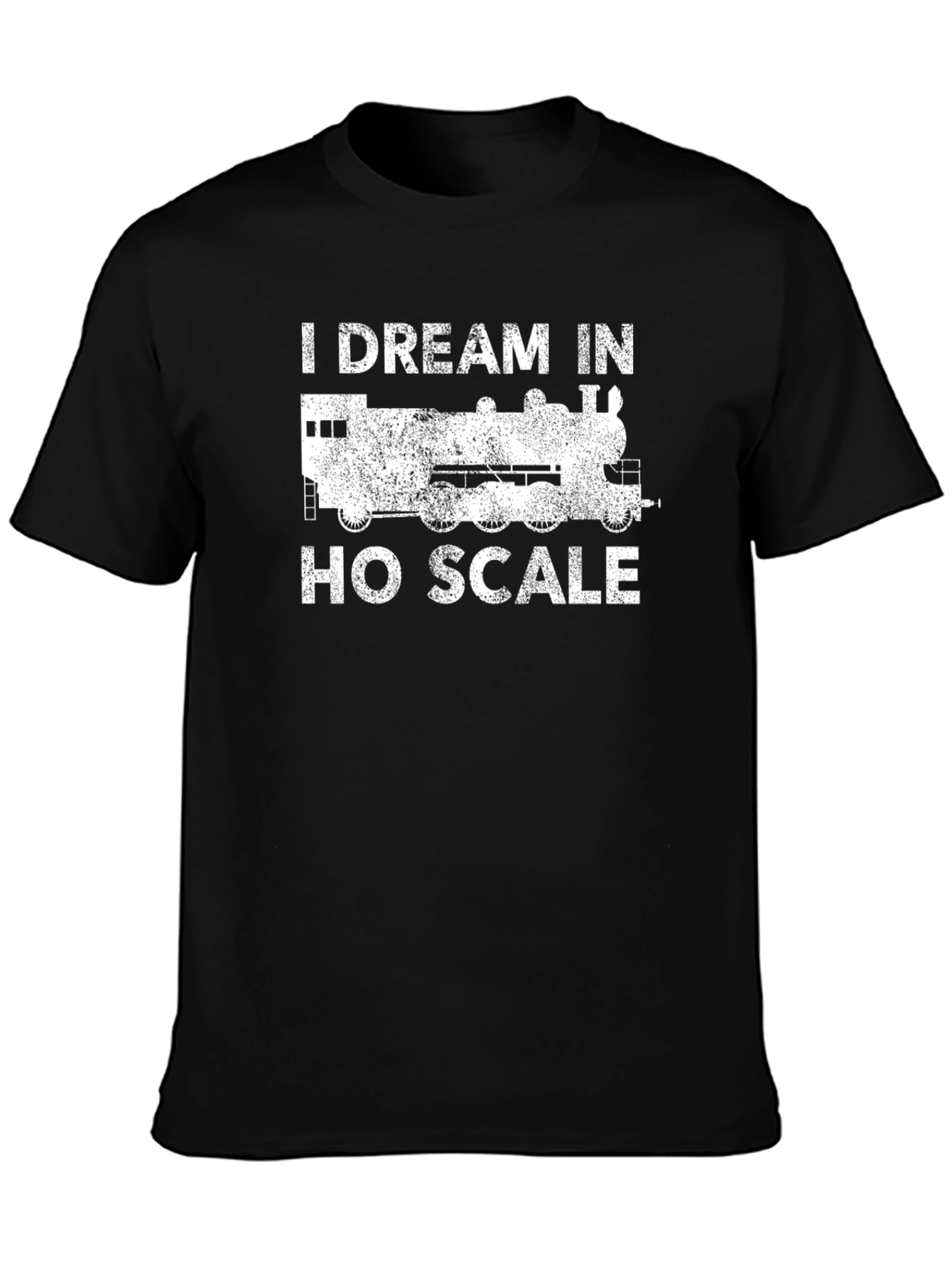 Black I Dream in HO Scale Train T-Shirt view 3