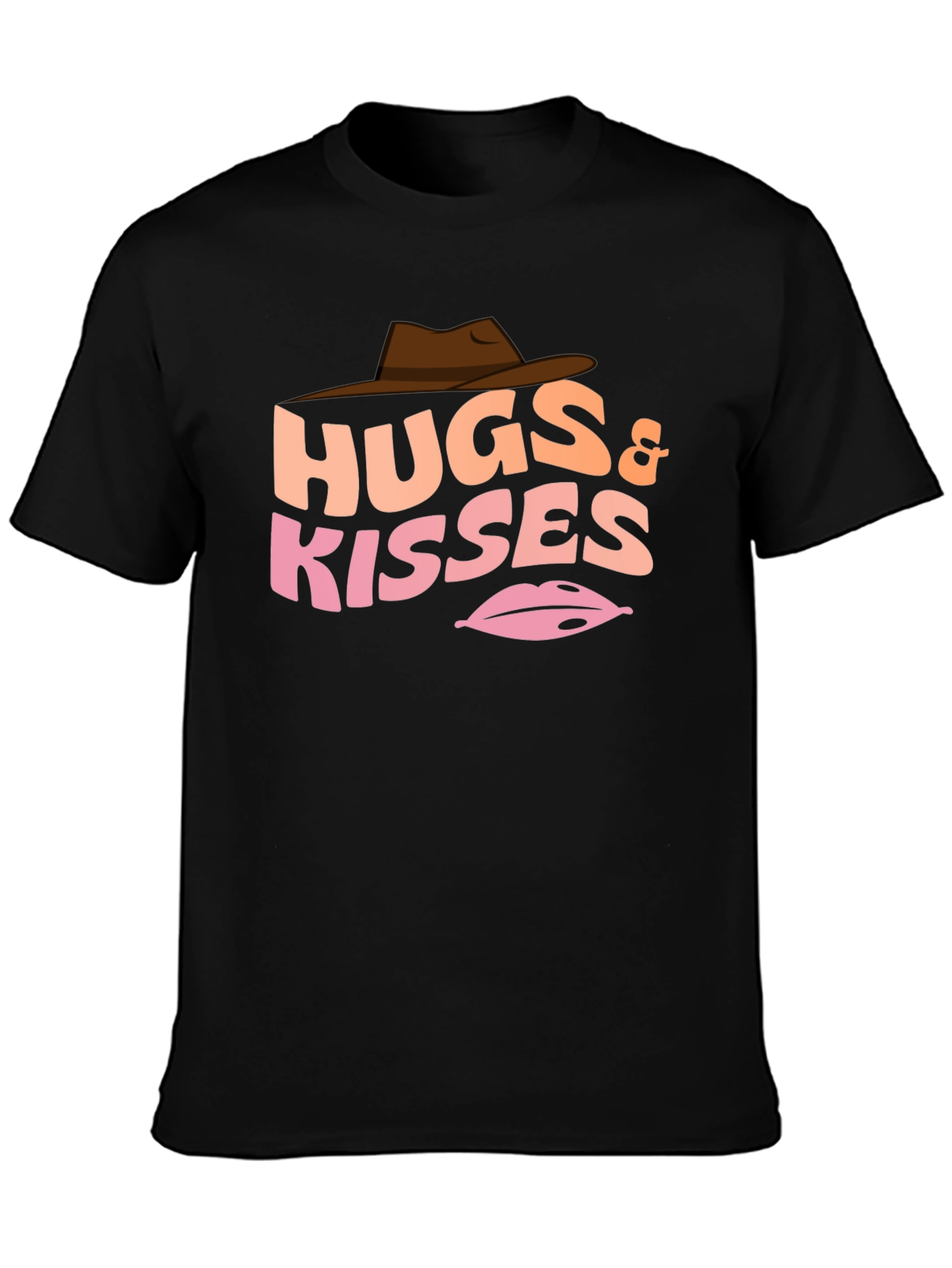 Black Hugs & Kisses Graphic T-Shirt - Western Style view 3
