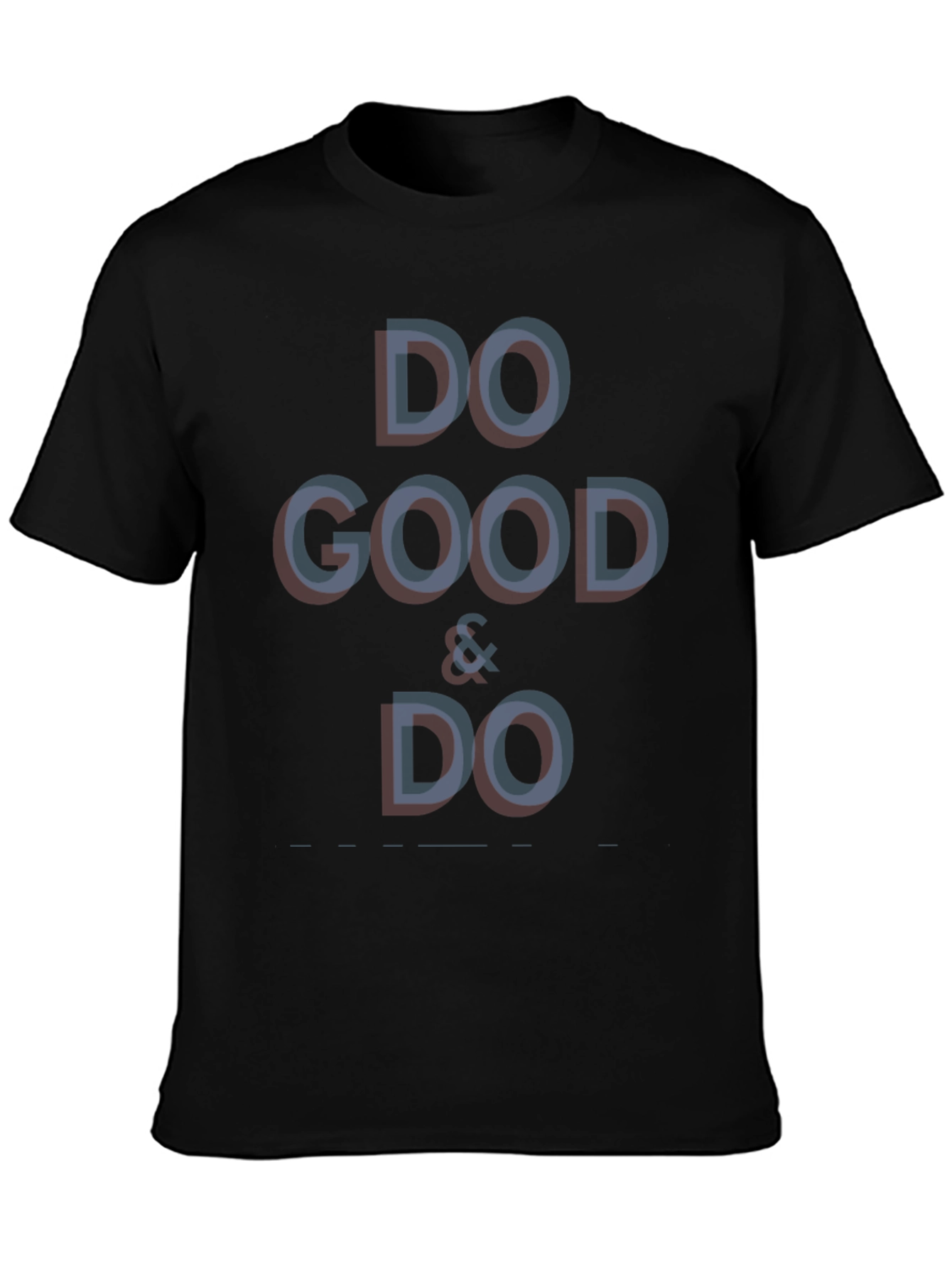 Black Do Good & Do T-Shirt -  Stylish Casual Tee view 3