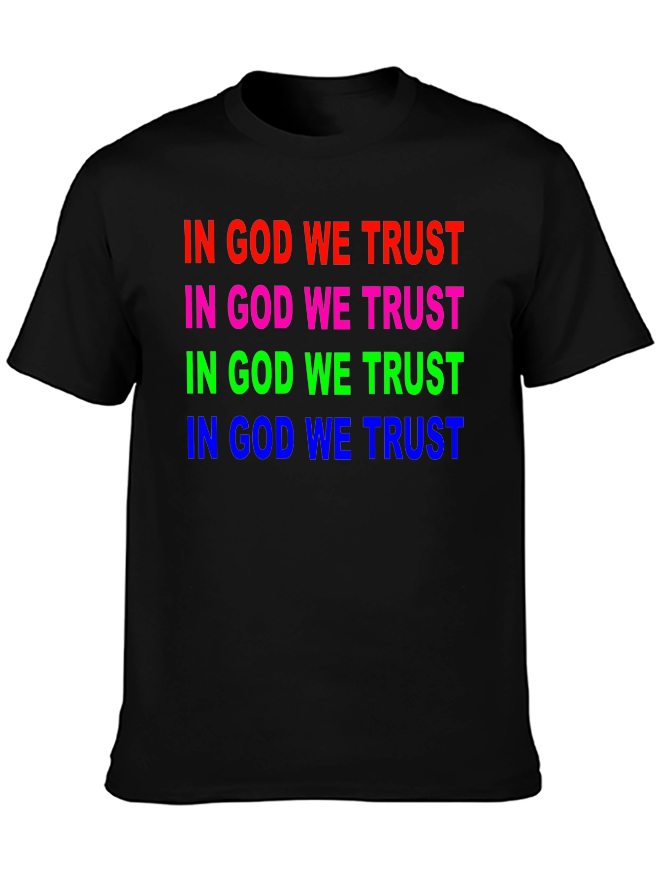 Black In God We Trust Graphic T-Shirt - Unisex view 3