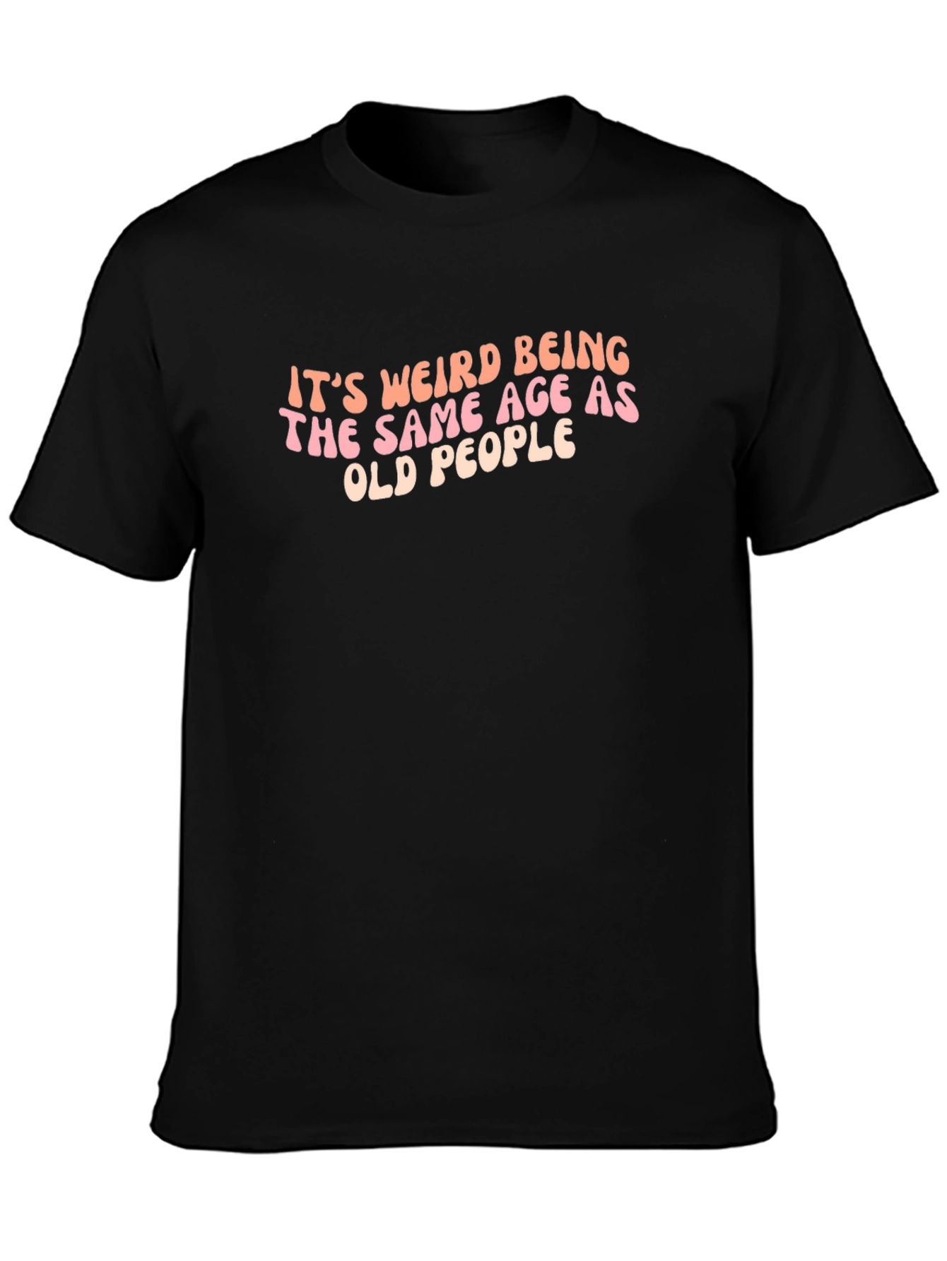 Black Funny "Old People" Graphic Tee view 3