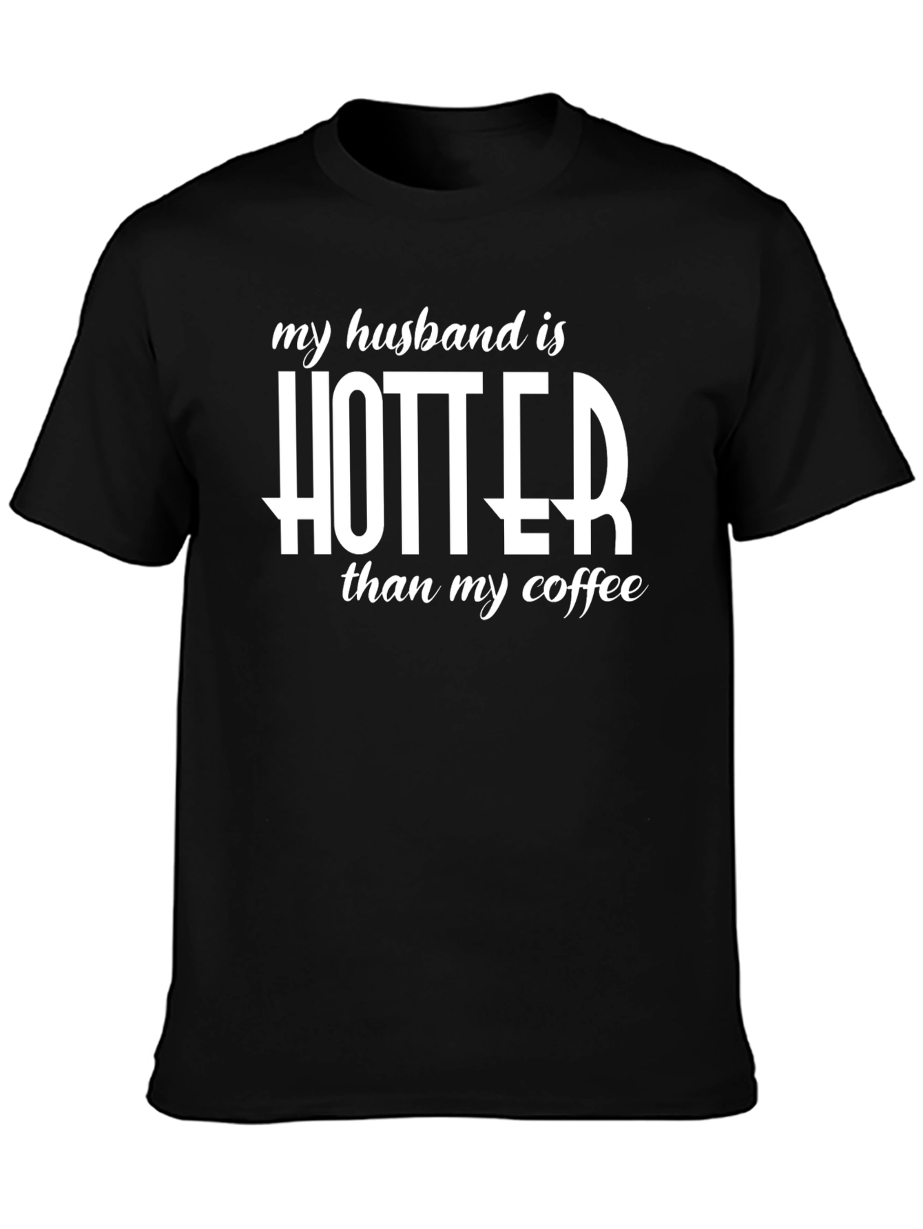 Black Hot Husband Tee - Coffee Lover's Humor view 3
