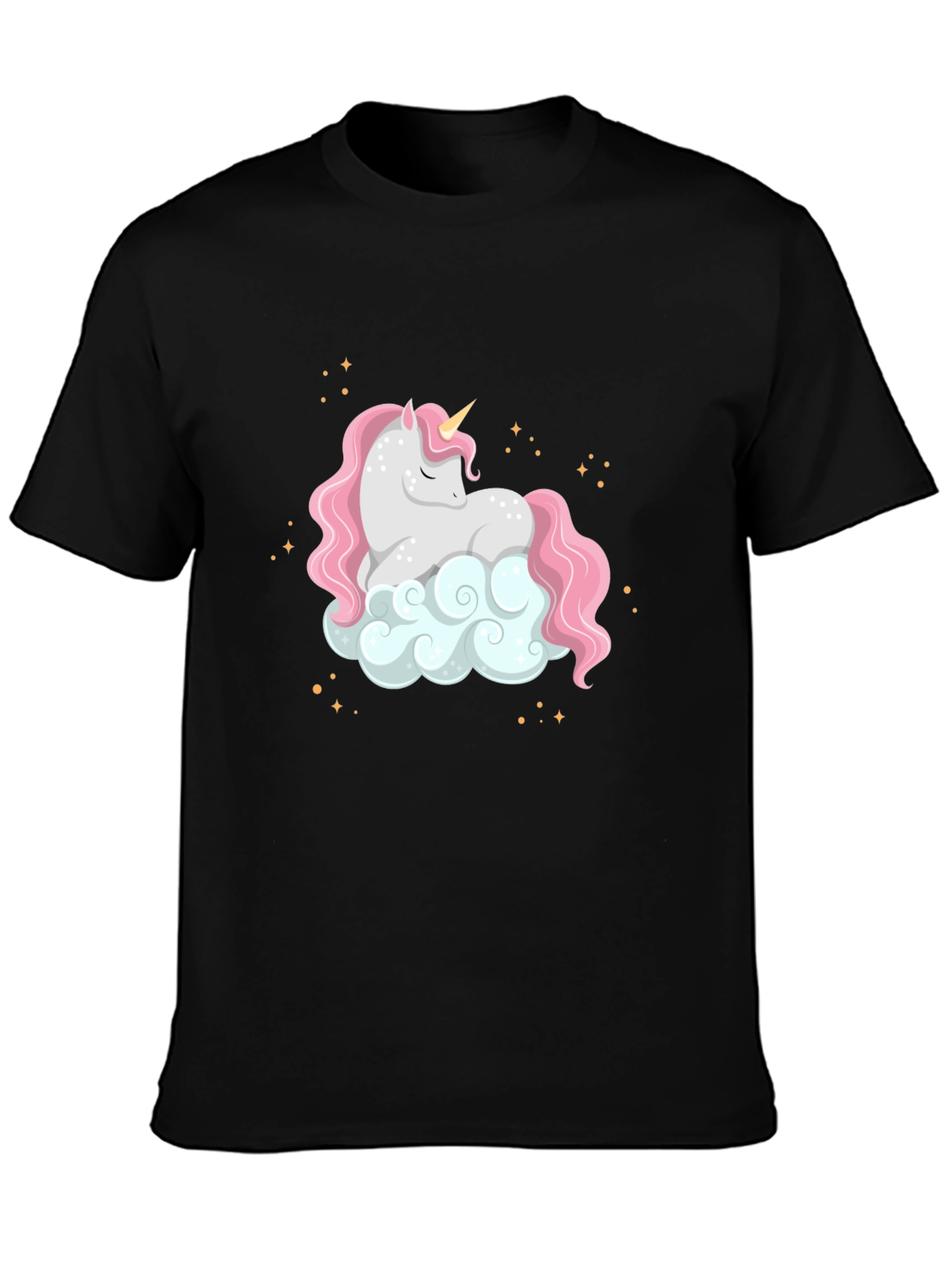 Black Unicorn Cloud Graphic Tee - Magical Comfort view 3