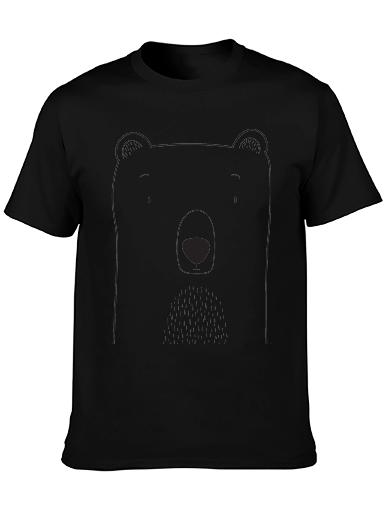 Black Bear Graphic Tee - Men's Black Casual Shirt view 3