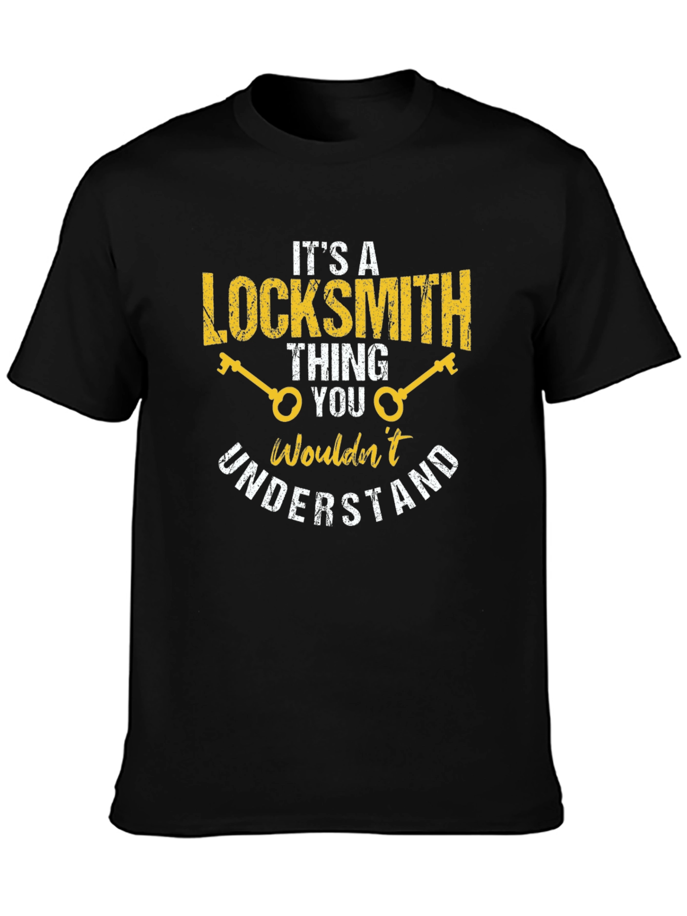 Black Locksmith Thing T-Shirt - Funny Profession Tee view 3