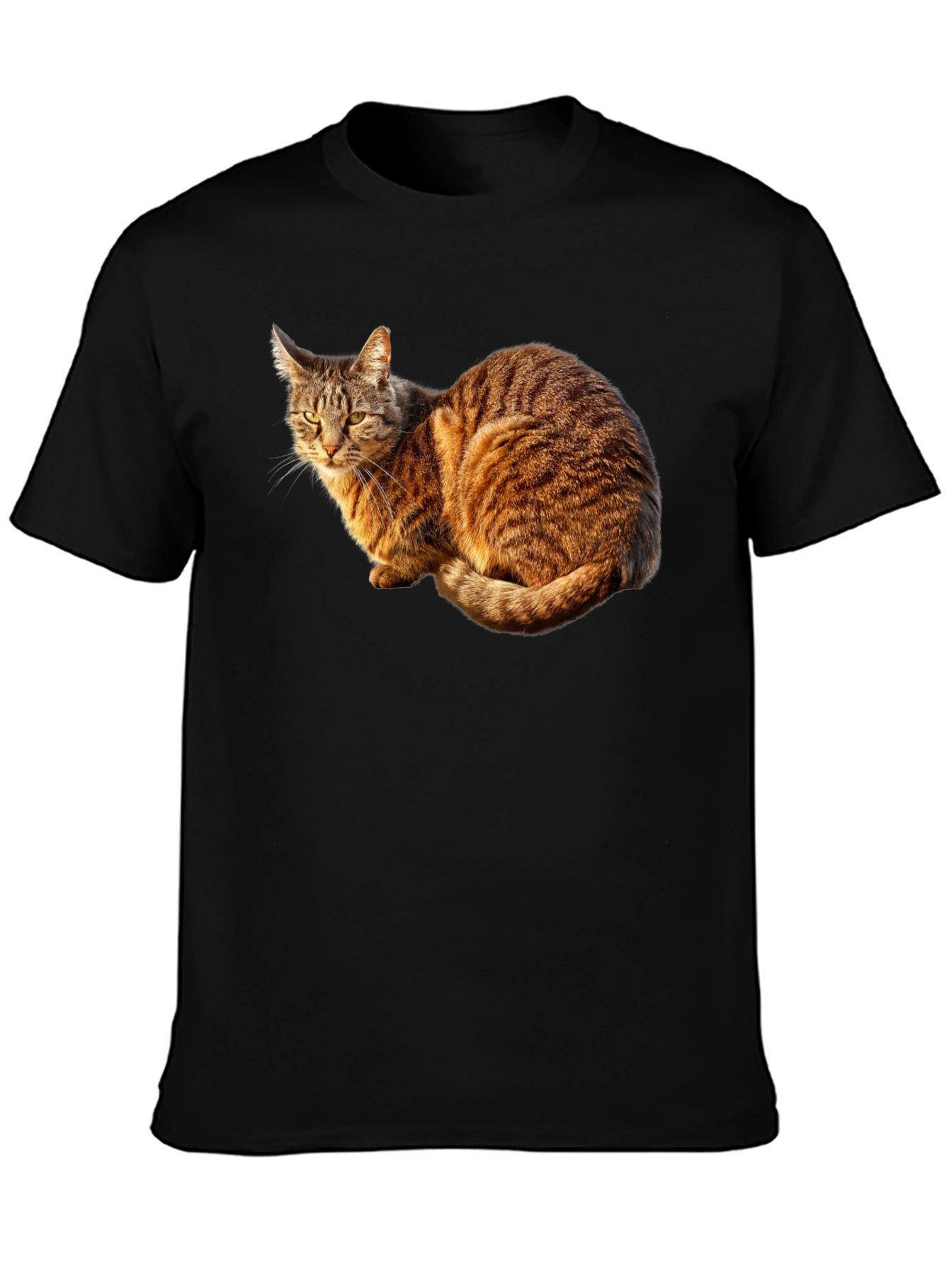 Black Cat Graphic Black T-Shirt - Unique Design view 3