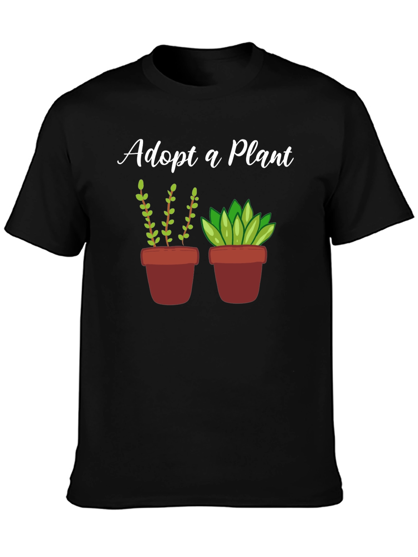 Black Adopt a Plant Graphic T-Shirt view 3