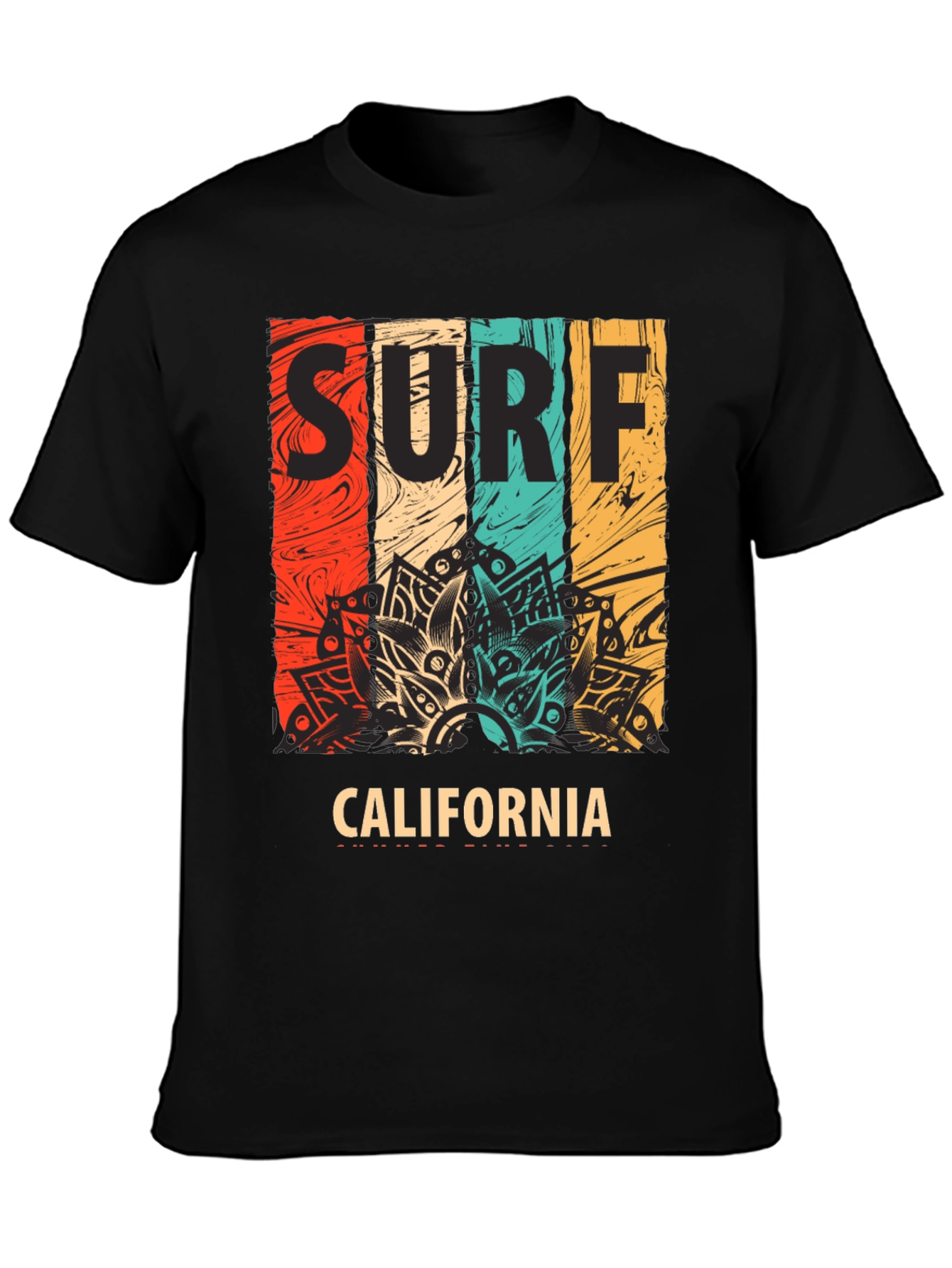 Black Surf California Graphic Tee view 3