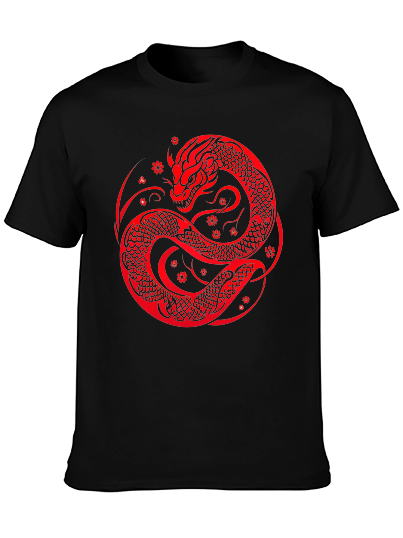 Black Dragon Circle Graphic Tee view 3