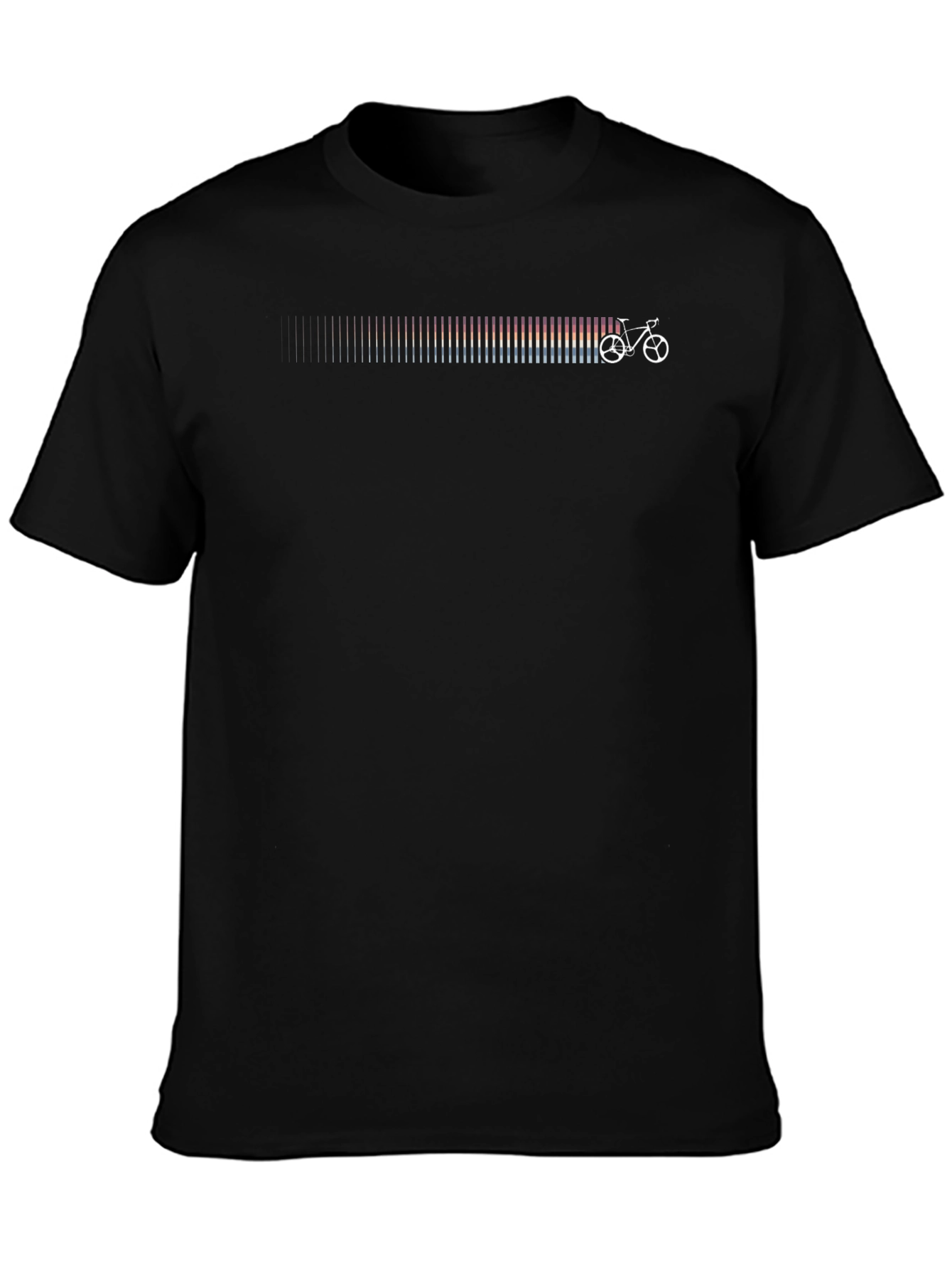 Black Colorful Bike Graphic T-Shirt view 3