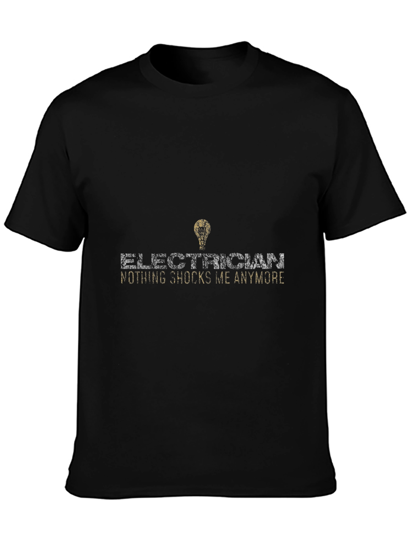 Black Electrician Nothing Shocks Me Anymore T-Shirt view 3