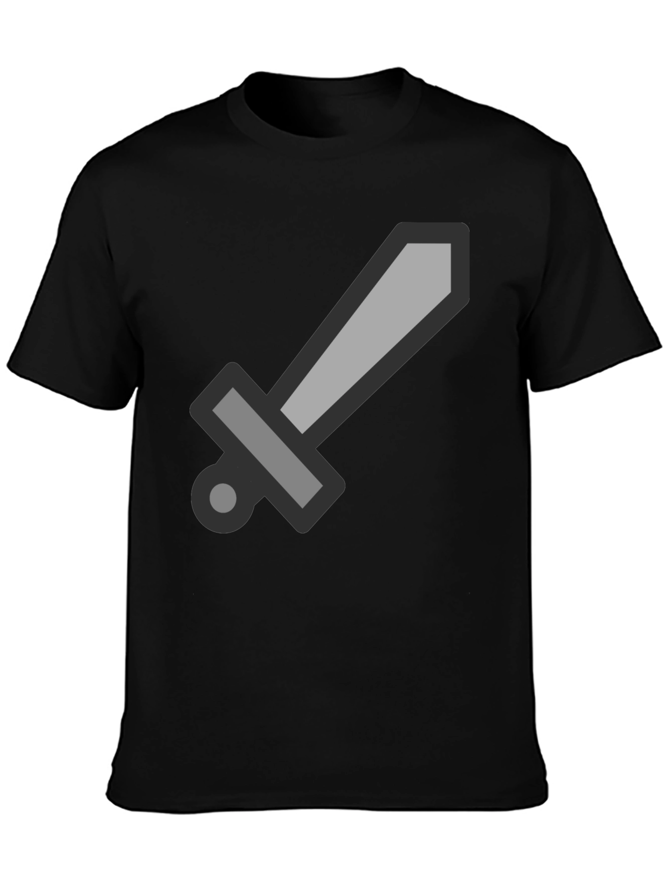 Black Sword Graphic Tee - Stylish Black Cotton T-Shirt view 3