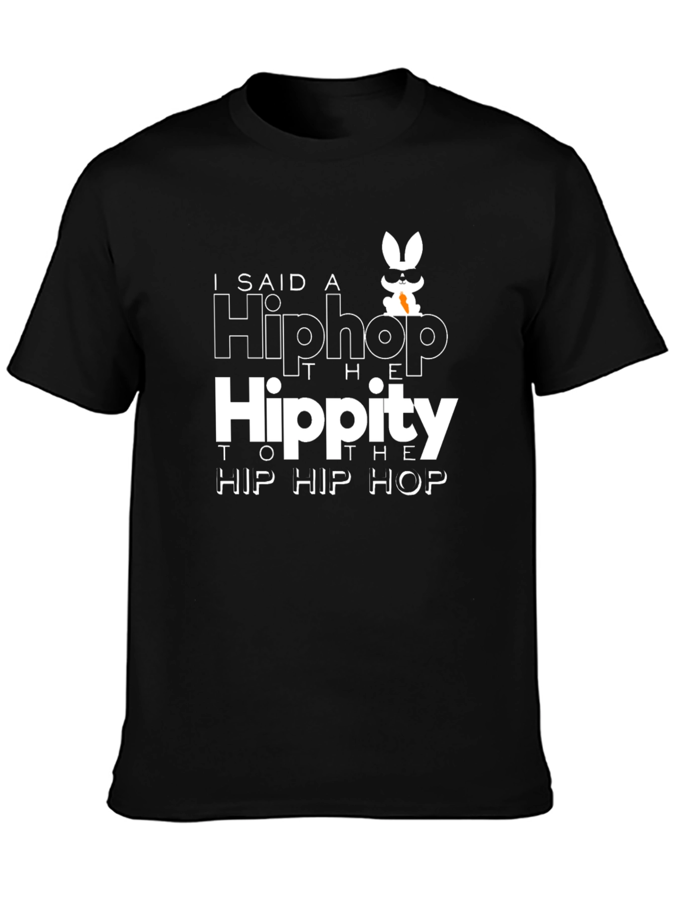 Black I Said A Hip Hop T-Shirt - Black Cotton Blend view 3
