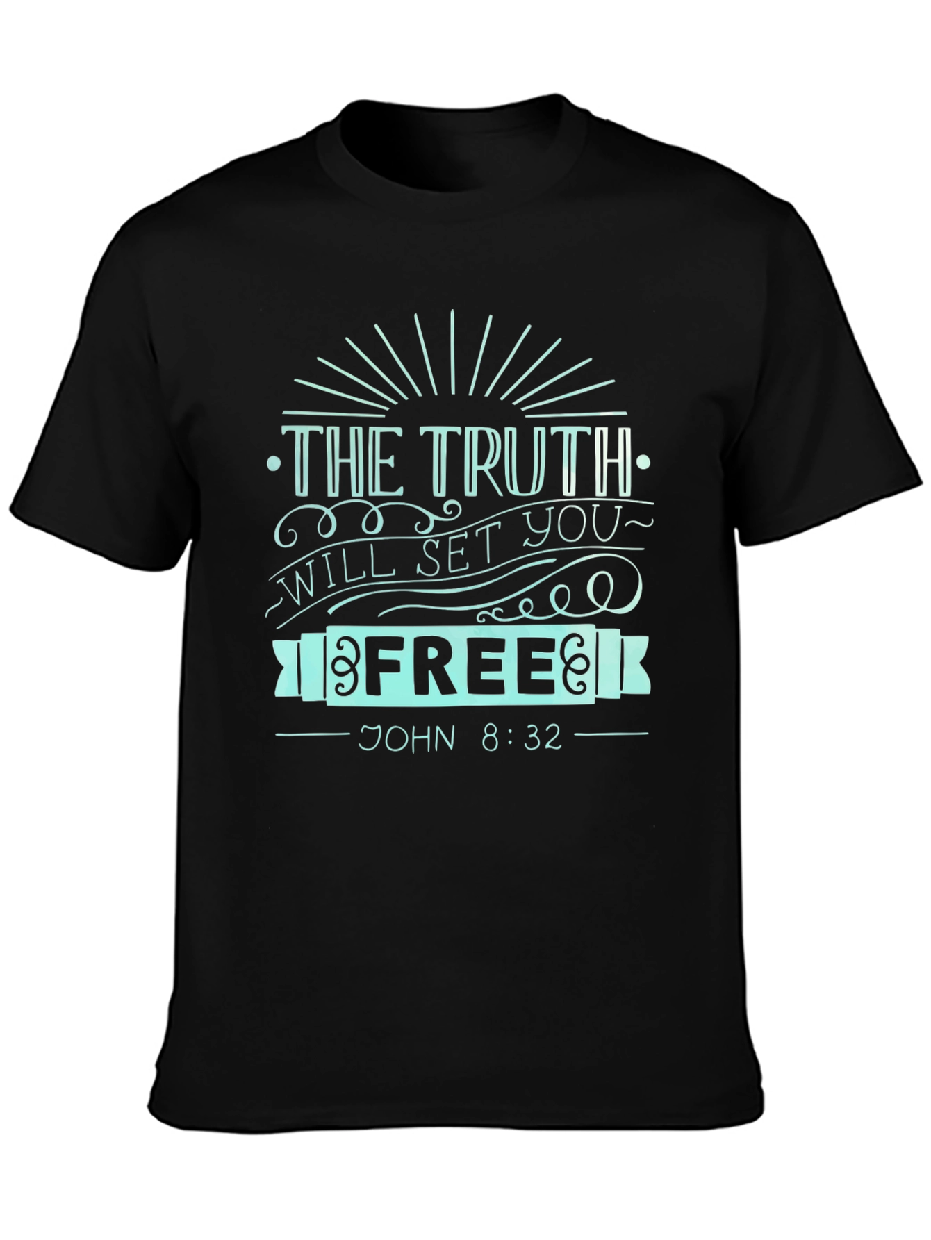 Black The Truth Will Set You Free Graphic Tee view 3