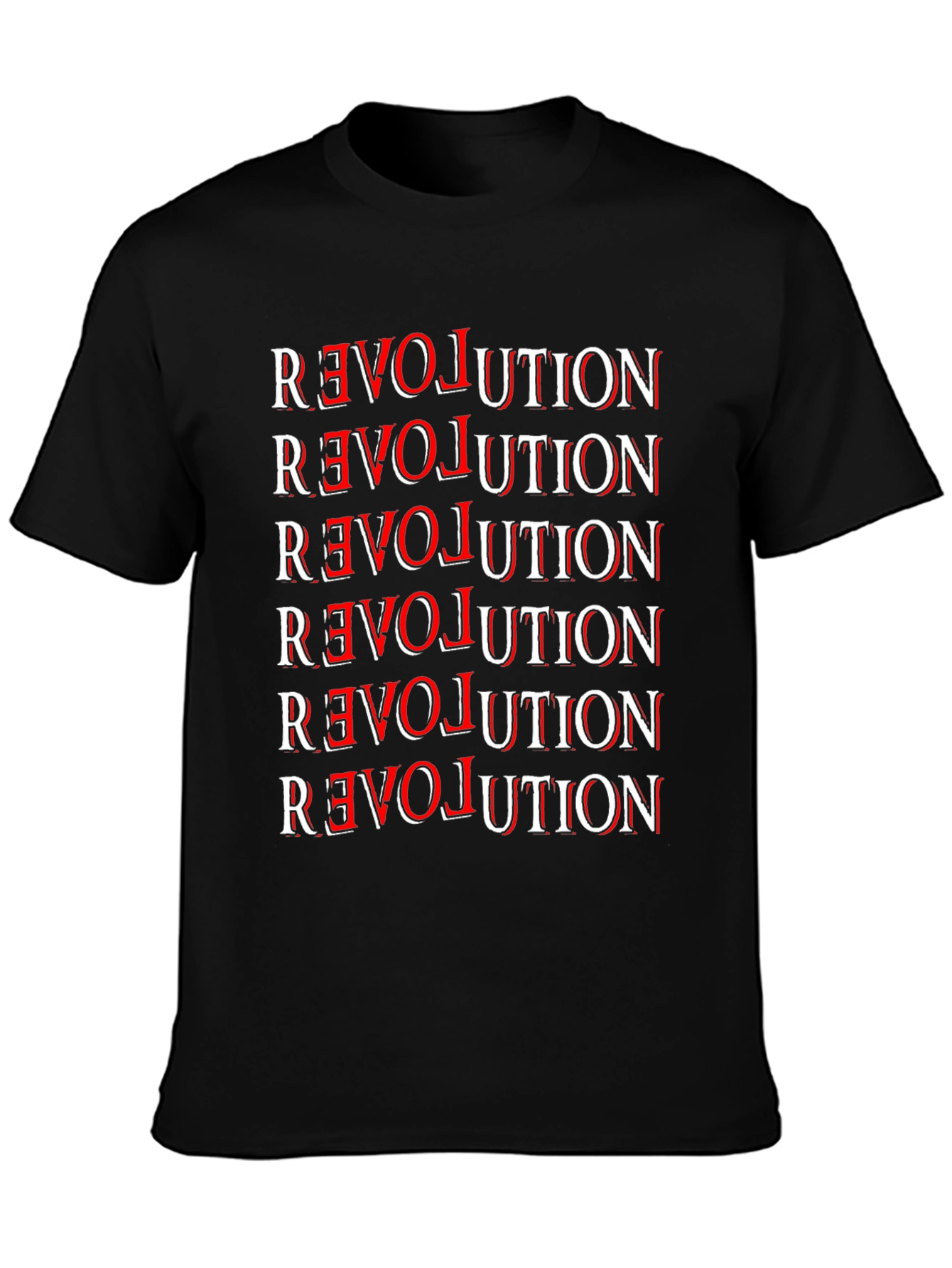 Black Revolution Graphic Tee - Bold Statement T-Shirt view 3