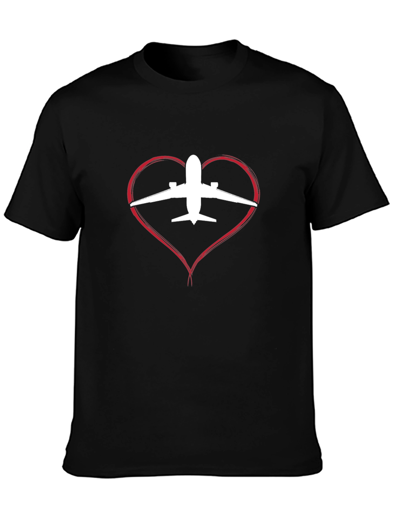 I Love Airplanes T-Shirt Black - 3