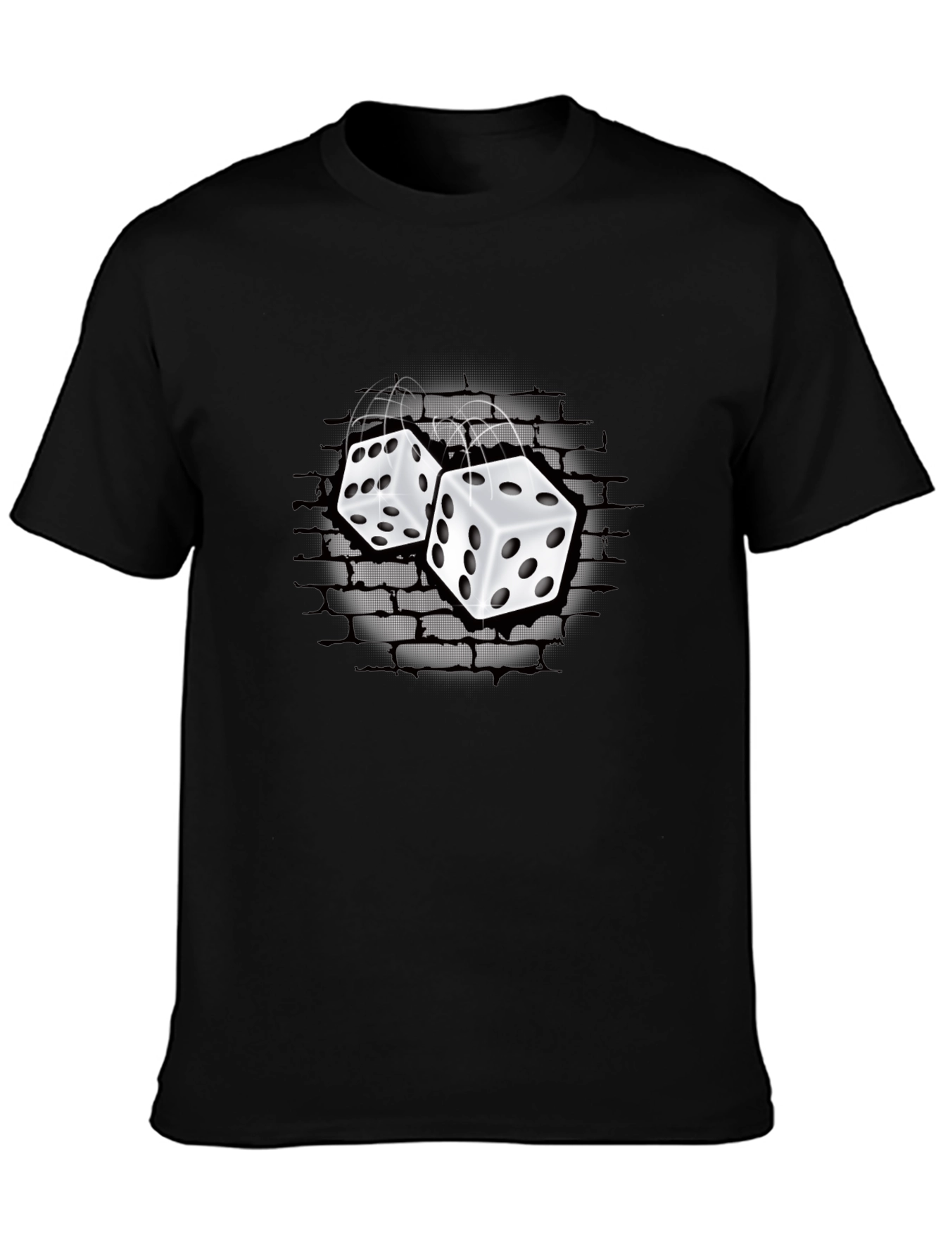 Black Rolling Dice Graphic T-Shirt - Black view 3