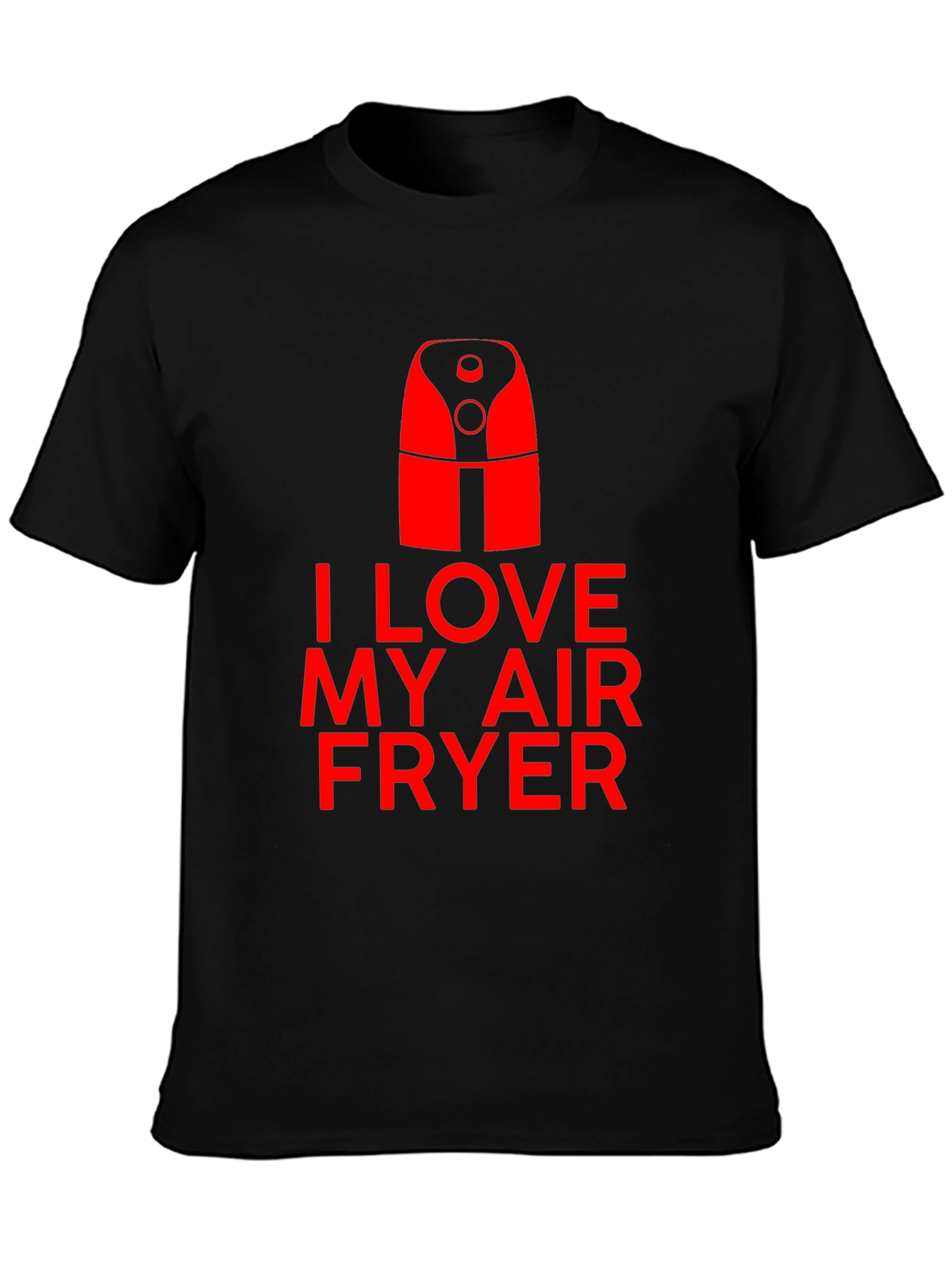 Black I Love My Air Fryer Graphic Tee view 3