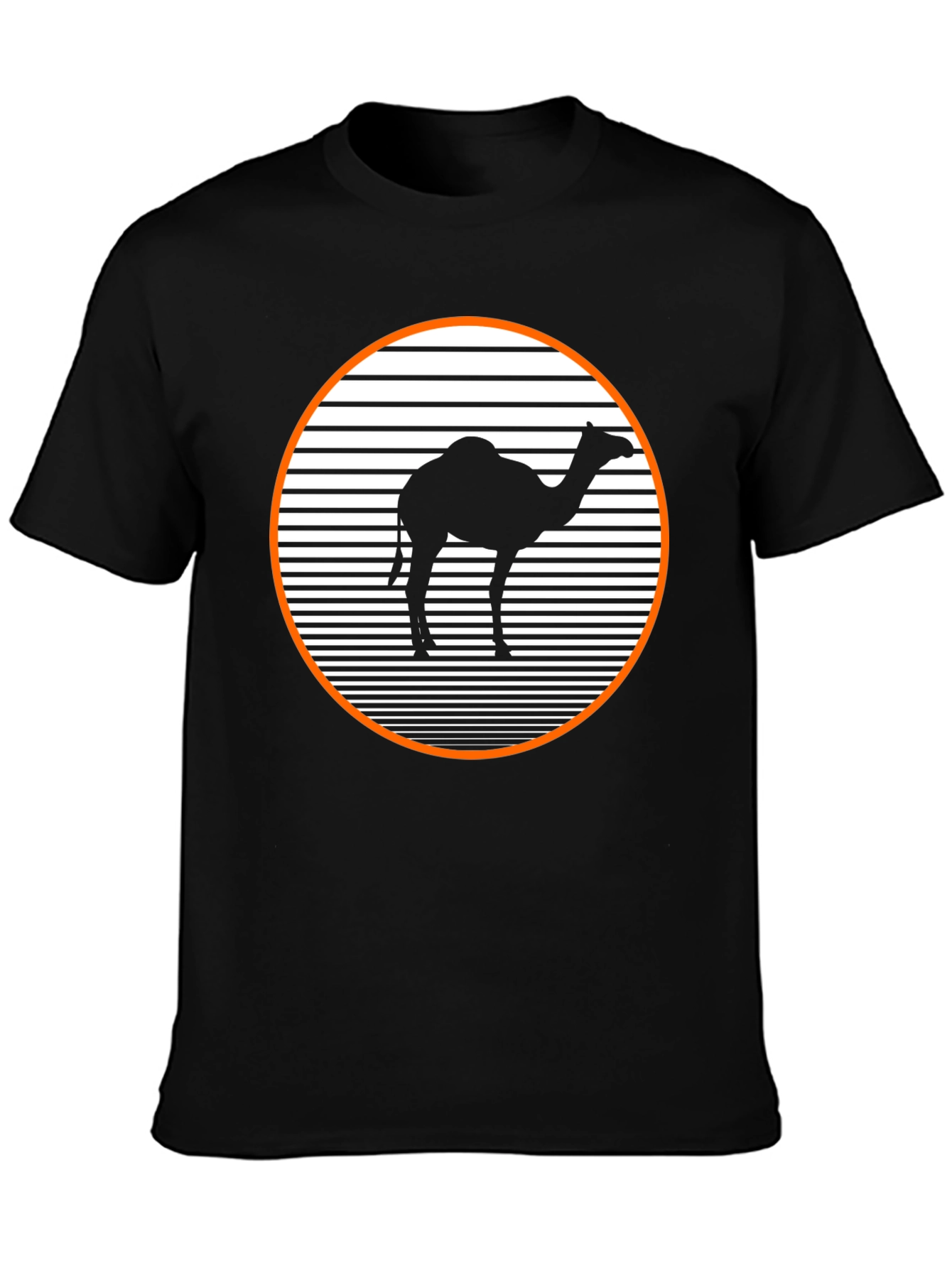 Black Retro Camel T-Shirt - Black Graphic Tee view 3