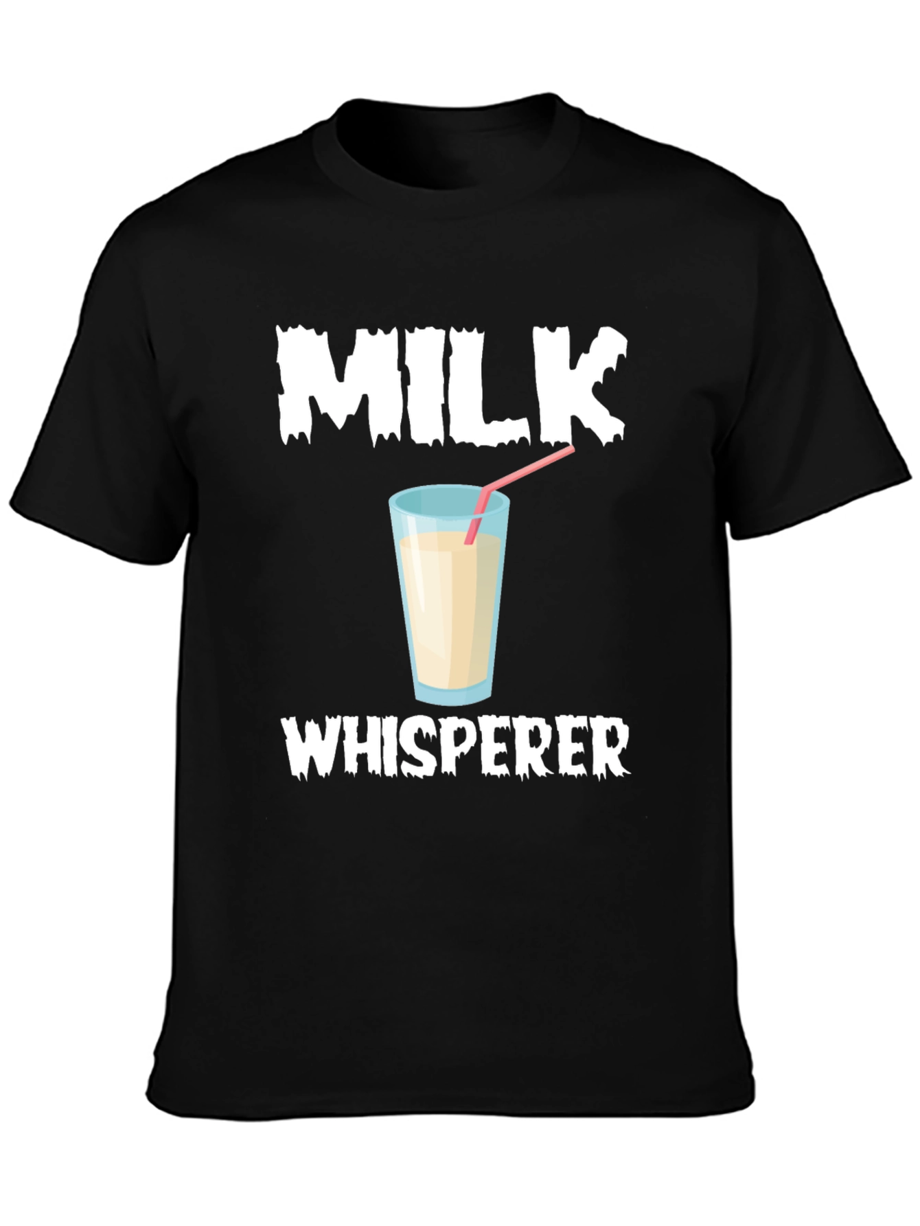 Black Milk Whisperer T-Shirt, Funny Milk Lover Tee view 3