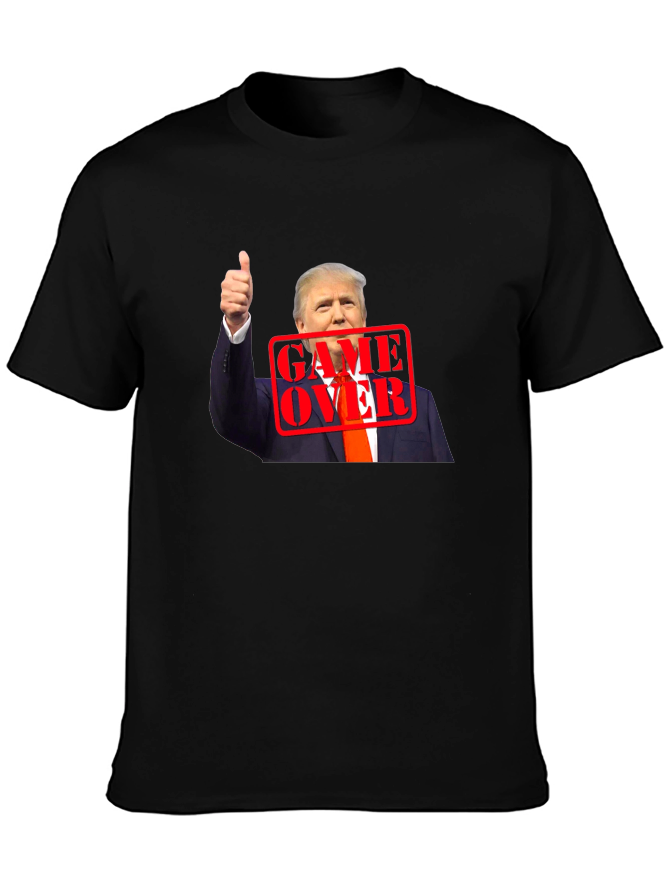 Black Trump Game Over Graphic Tee view 3