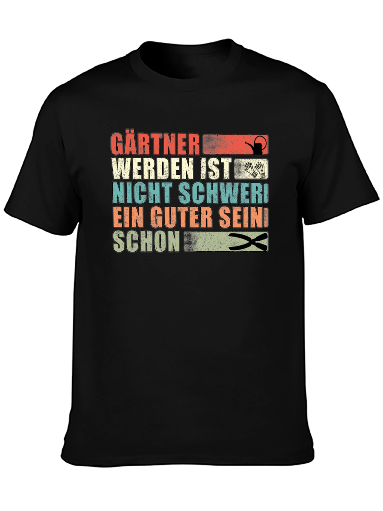 Black Gärtner Werden T-Shirt - Funny Gardener Gift Tee view 3