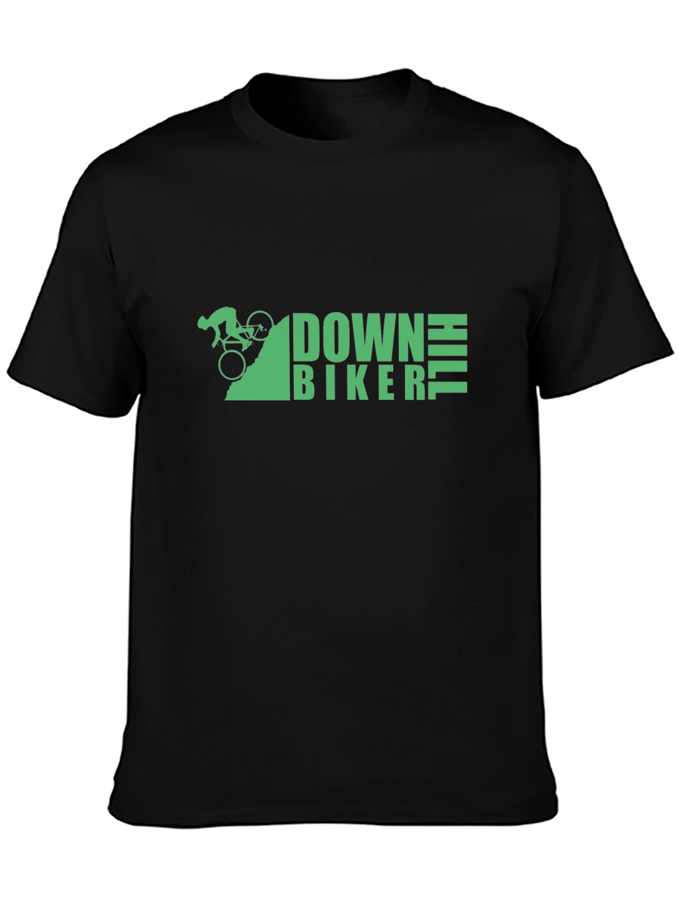 Black Downhill Biker Graphic T-Shirt view 3
