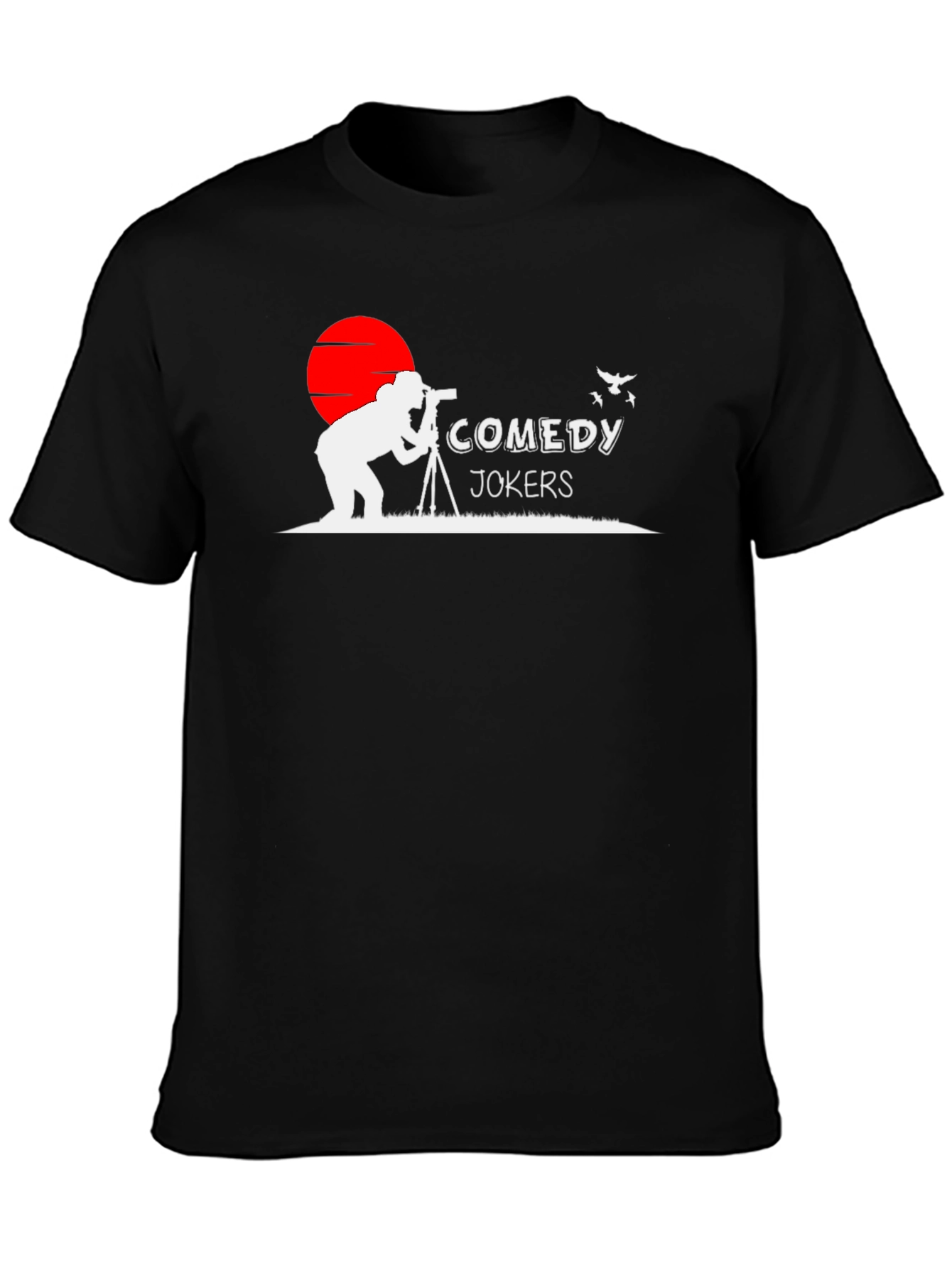 Black Comedy Jokers T-Shirt - Photographer Graphic Tee view 3