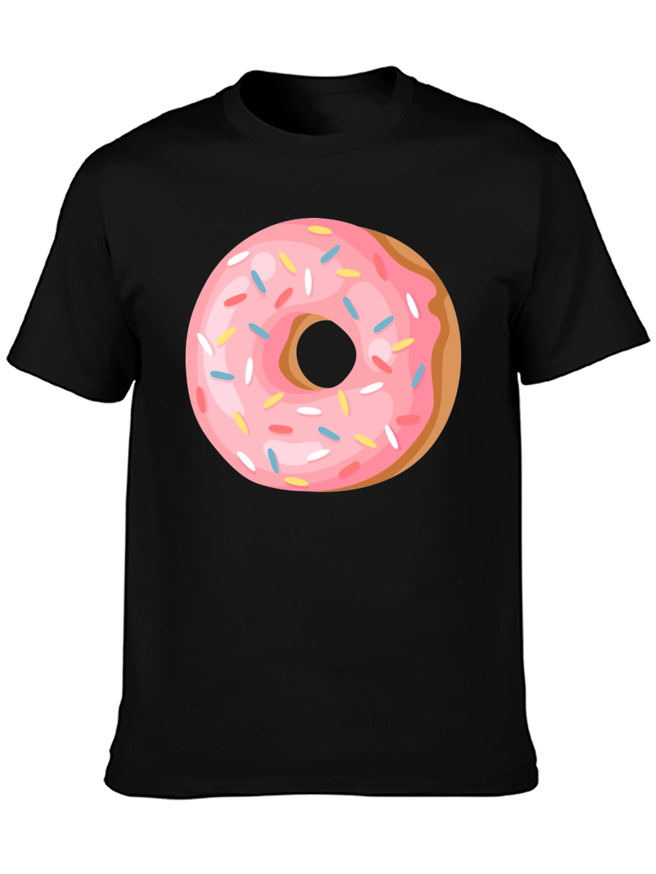Black Donut Graphic Tee - Casual Black T-Shirt view 3