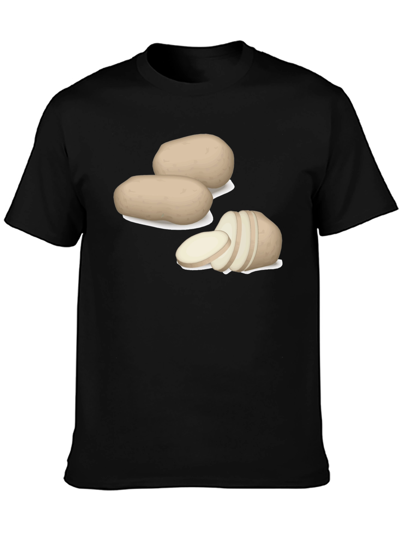 Black Potato Graphic Tee - Funny Foodie Shirt view 3