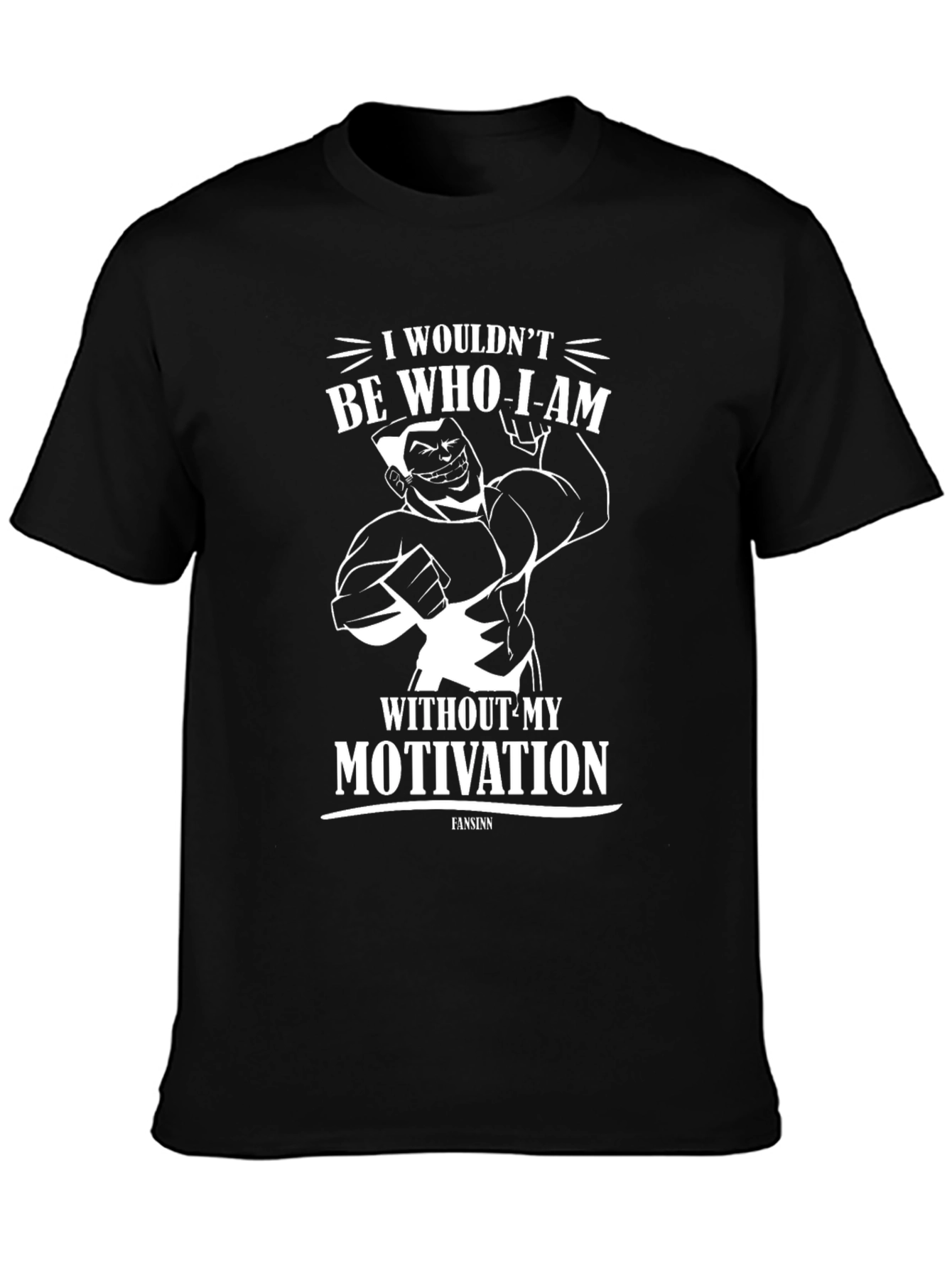 Black Motivational Graphic T-Shirt - I Wouldn't Be Who I Am view 3