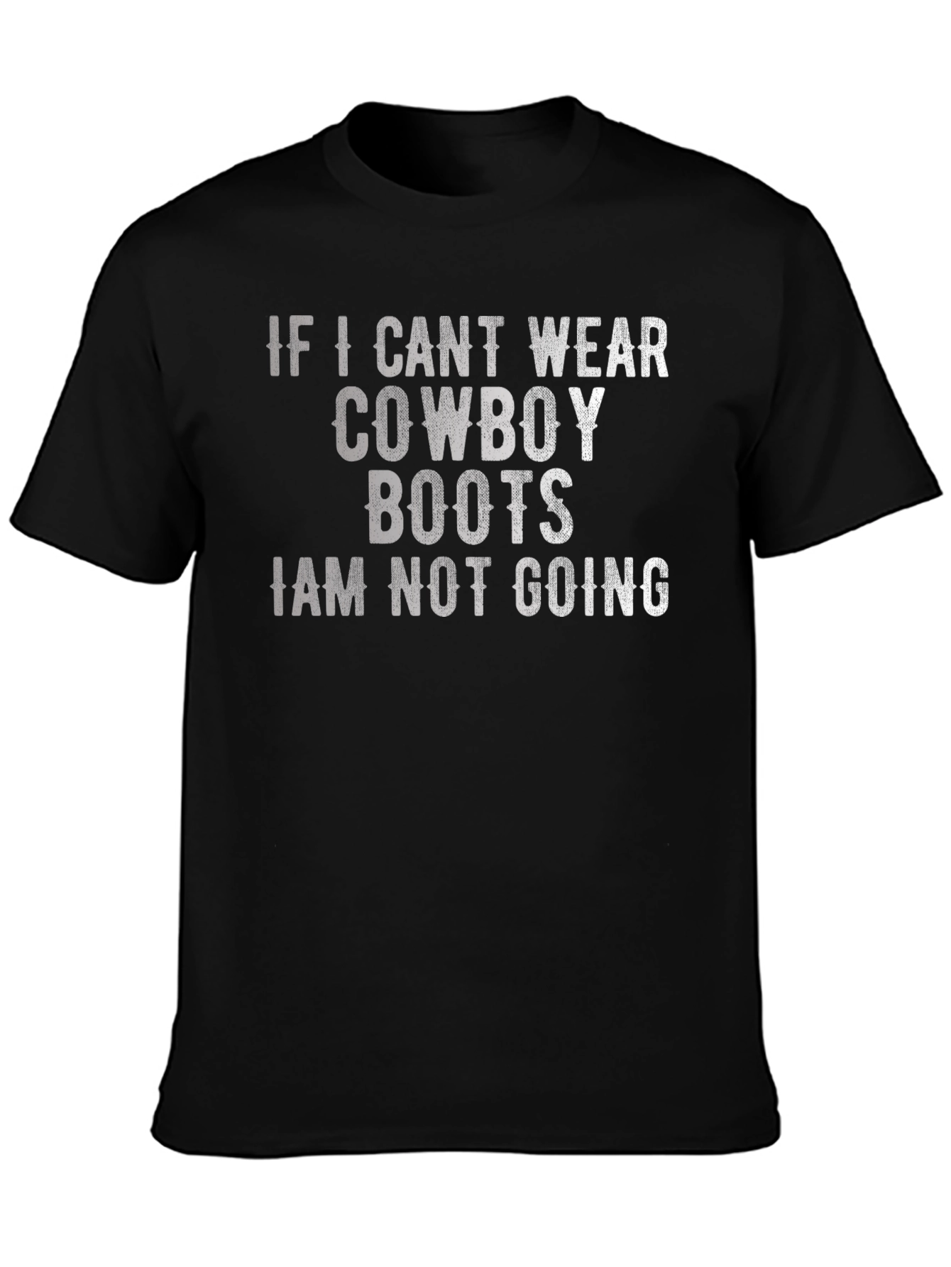 Black Cowboy Boots Graphic Tee - Western Style view 3