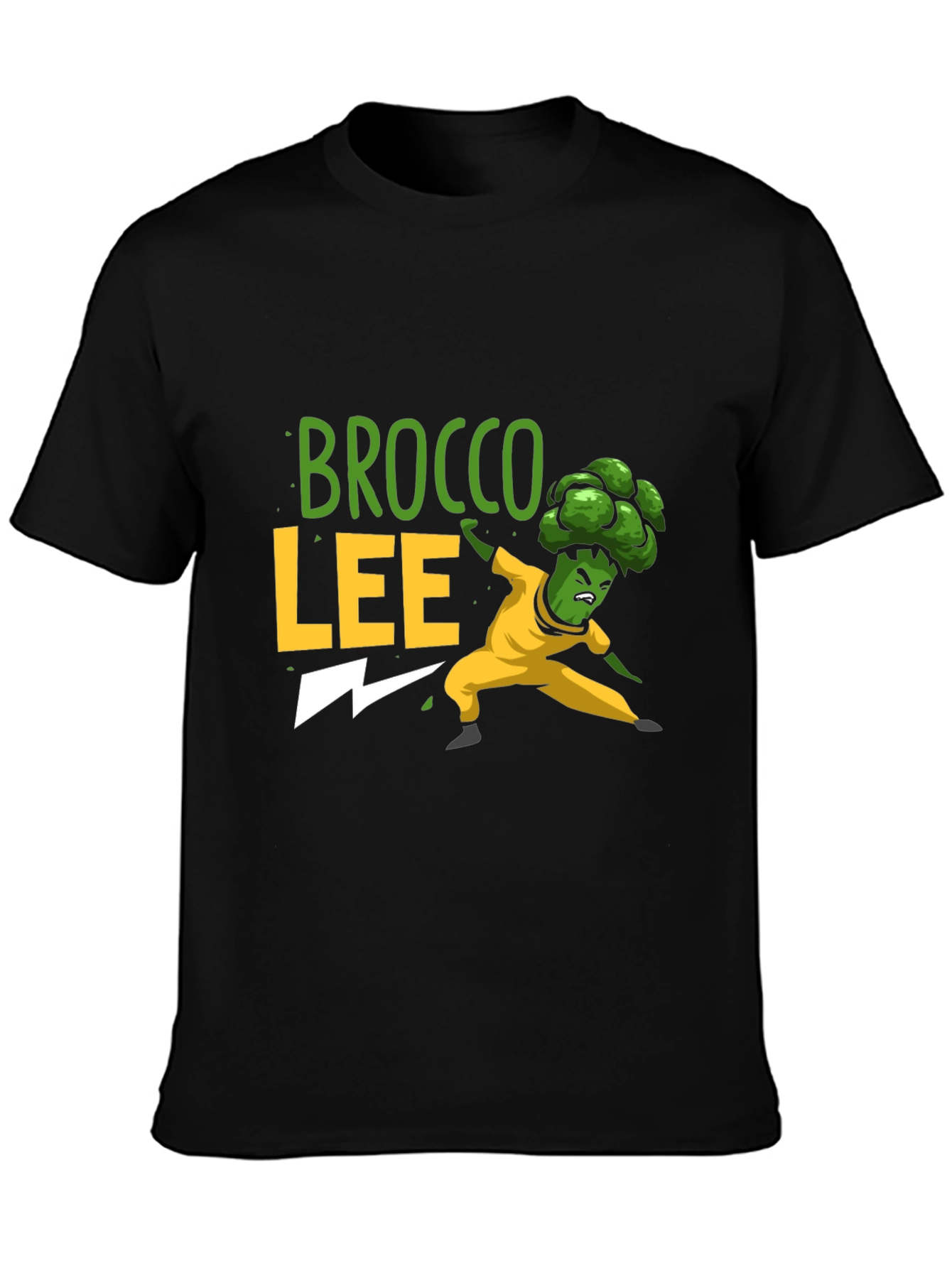 Black Brocco Lee Black T-Shirt - Funny Martial Arts Tee view 3