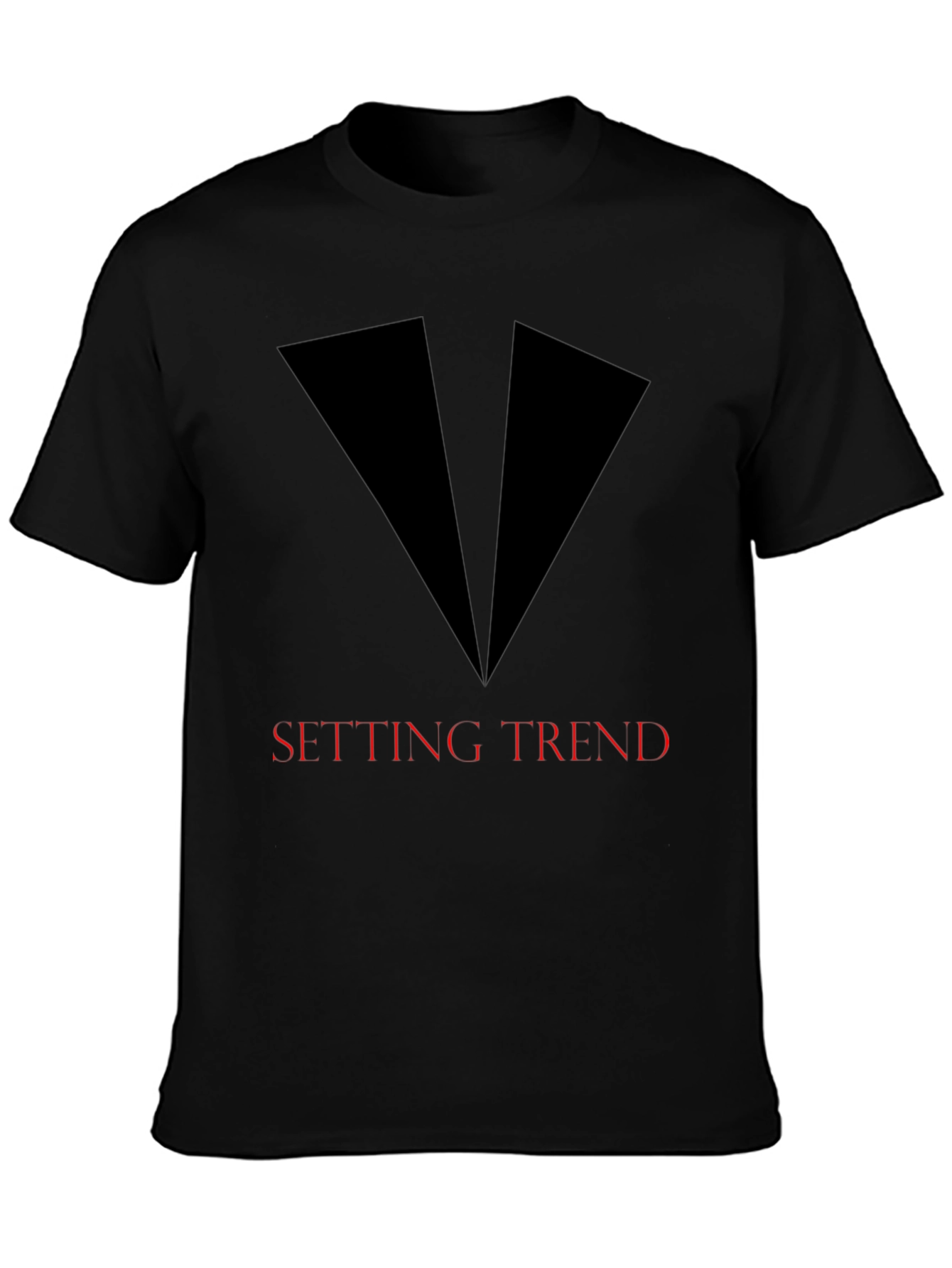 Black Setting Trend Graphic Tee - Sleek Black Design view 3