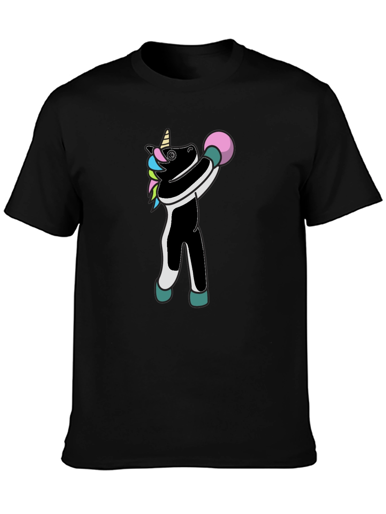 Black Unicorn Bowling T-Shirt - Strike a Pose! view 3