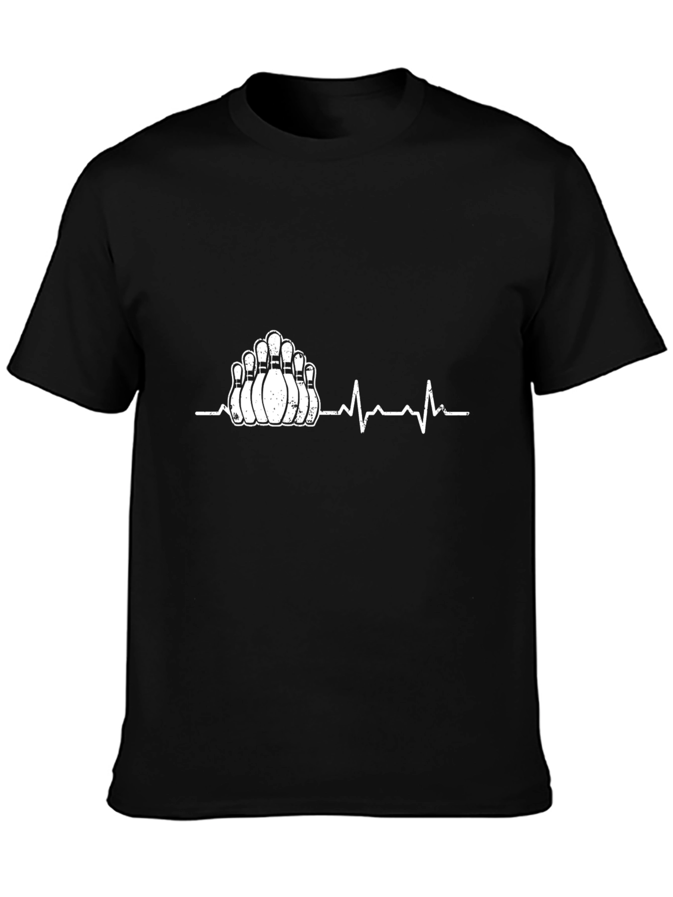 Black Bowling Heartbeat T-Shirt - Strike Life Tee view 3