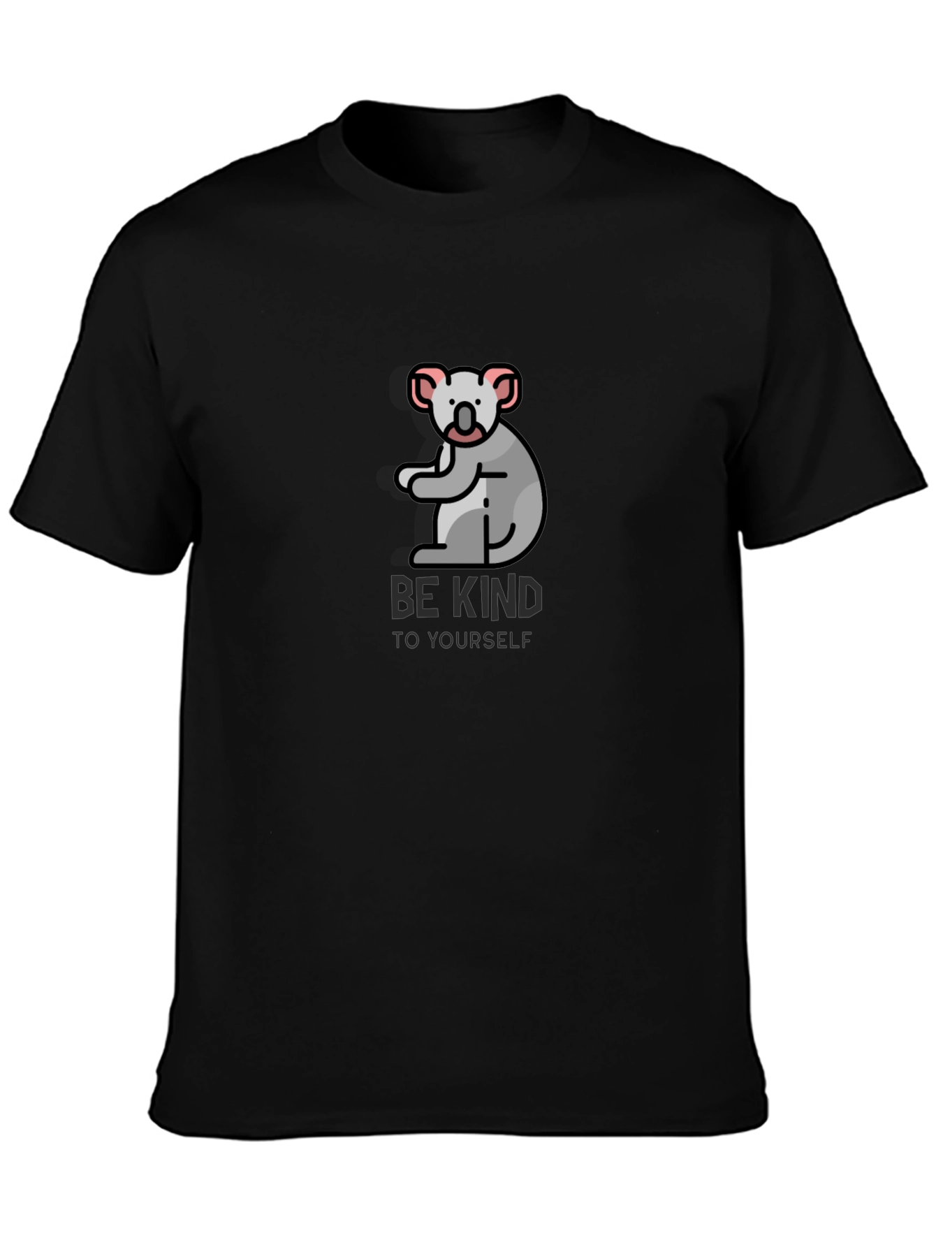Black Be Kind Koala Black T-Shirt view 3