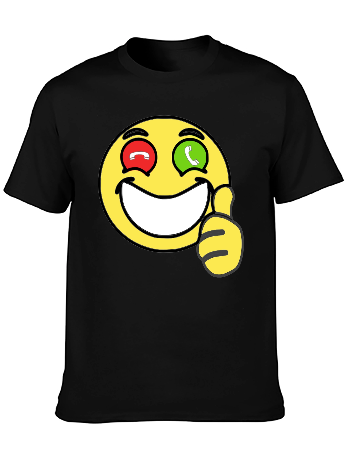 Black Emoji Thumbs Up T-Shirt - Funny Graphic Tee view 3