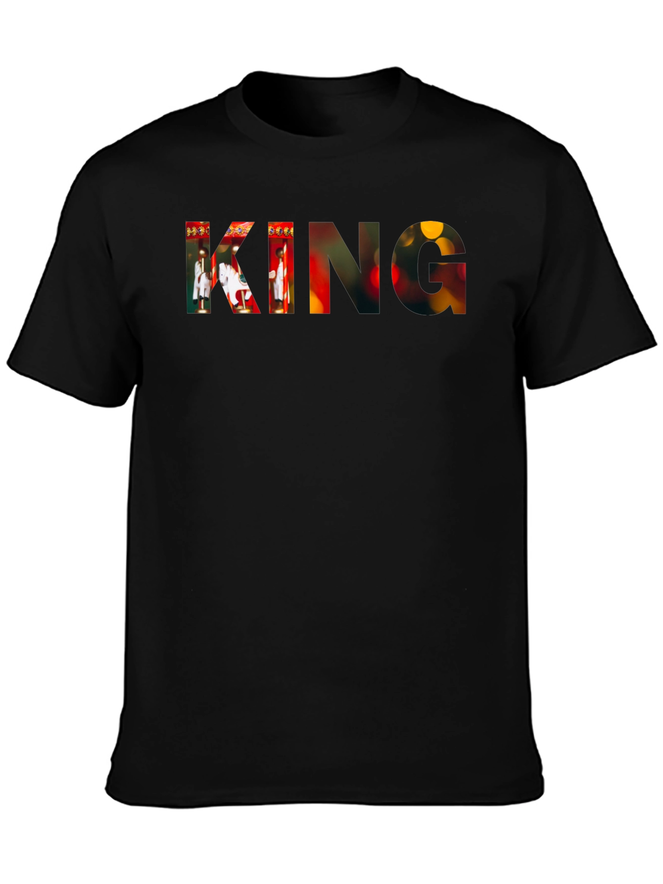 Black King Graphic Print Black T-Shirt view 3