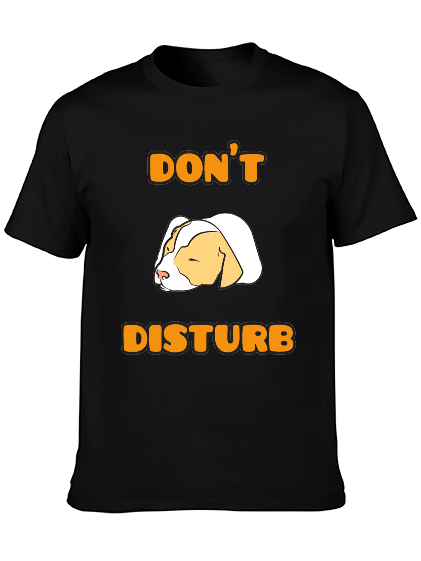 Black Don't Disturb Sleeping Dog T-Shirt - Funny Pet Lover Tee view 3