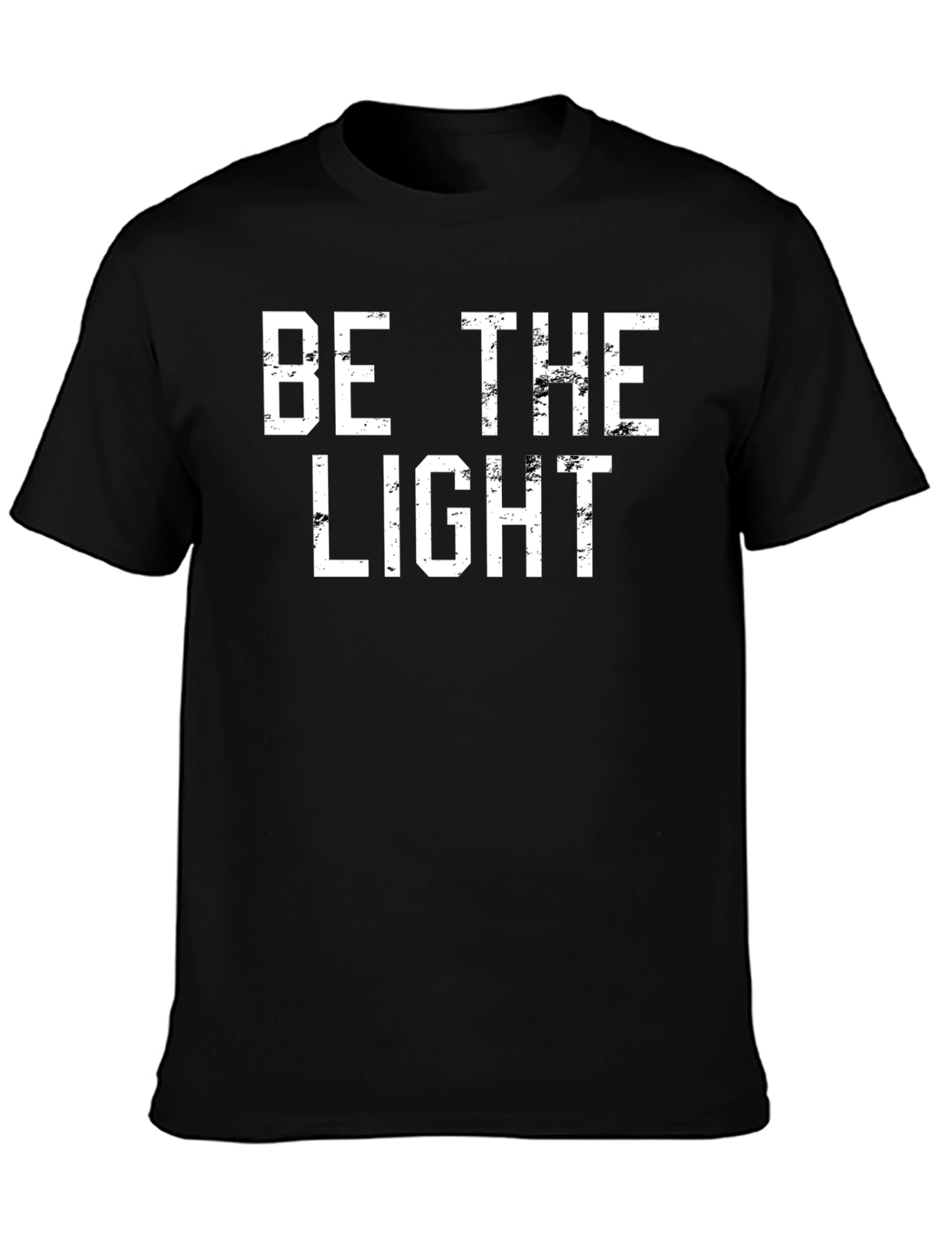 Black Be The Light Graphic Tee - Black Cotton T-Shirt view 3