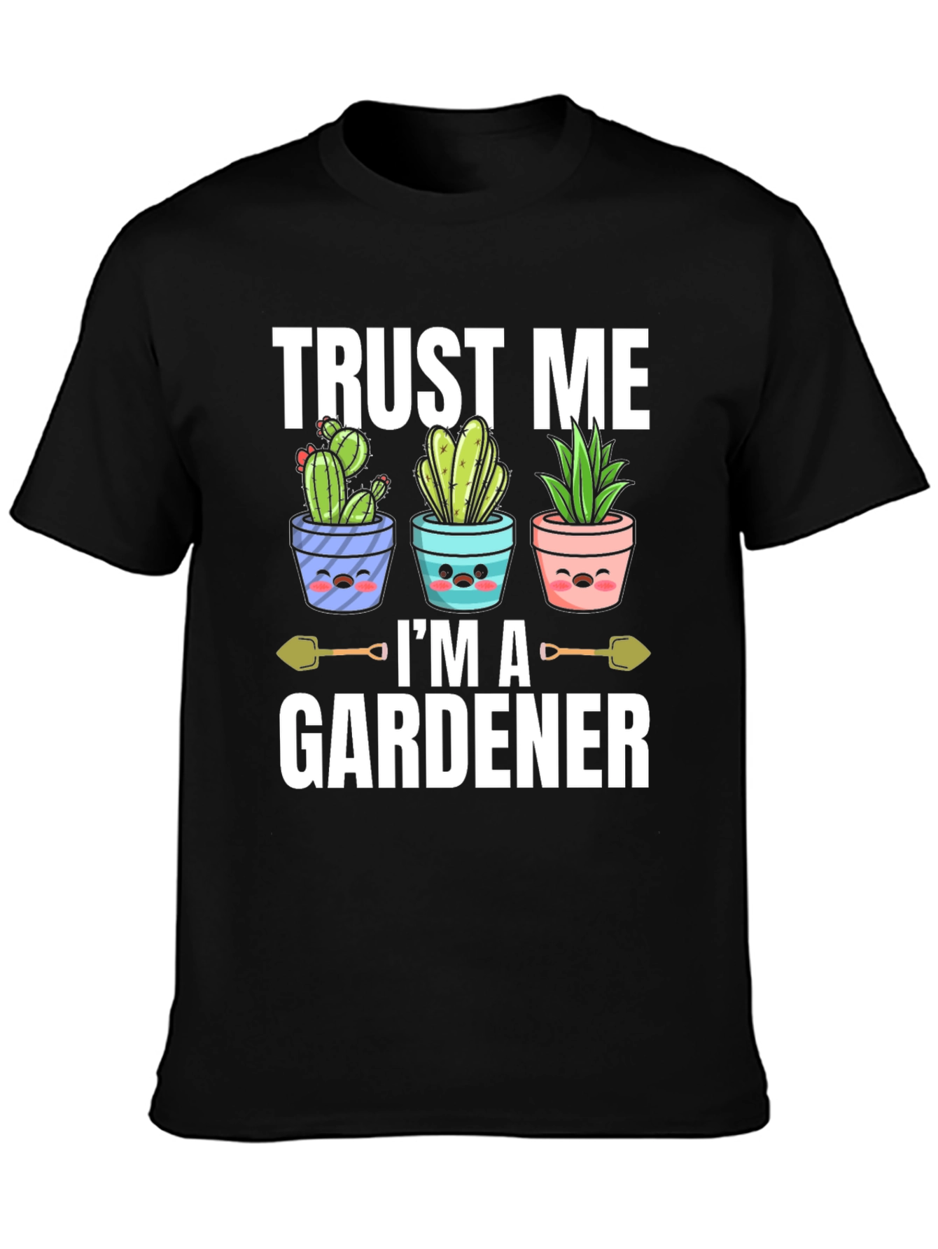 Black Trust Me I'm A Gardener T-Shirt view 3