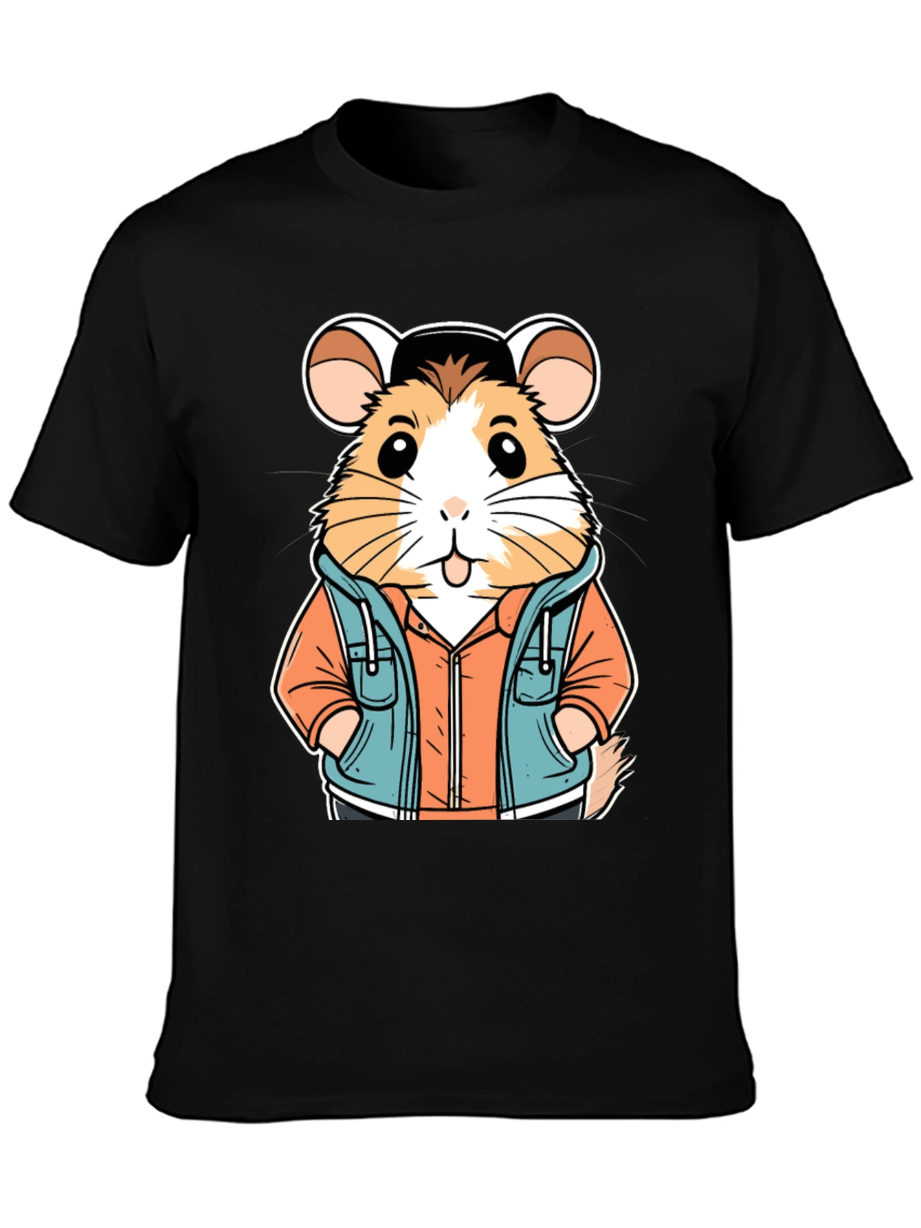 Hamster in Hoodie T-Shirt: Cool Cartoon Design - 3