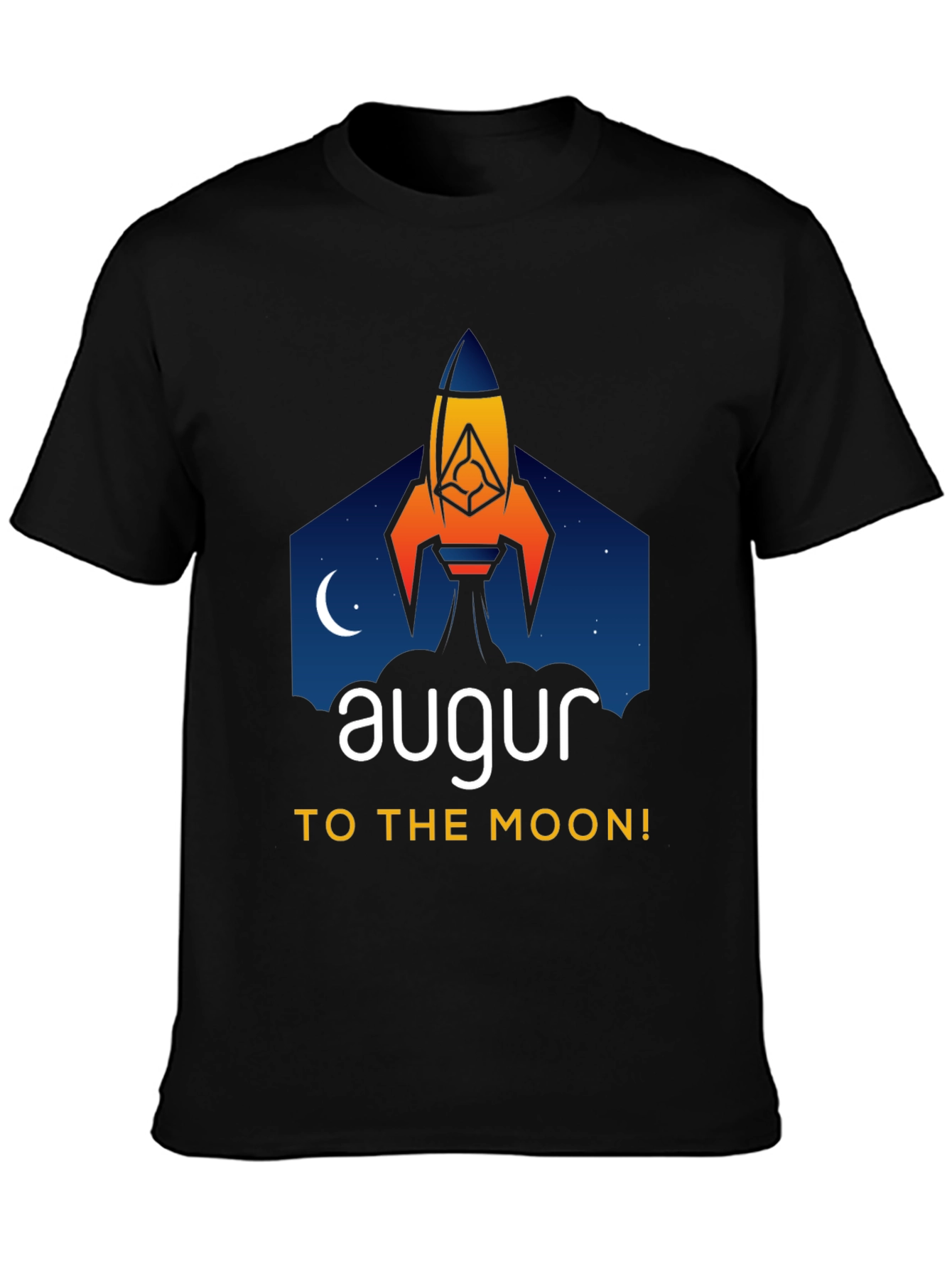 Augur Crypto Black T-Shirt - To the Moon! - 3